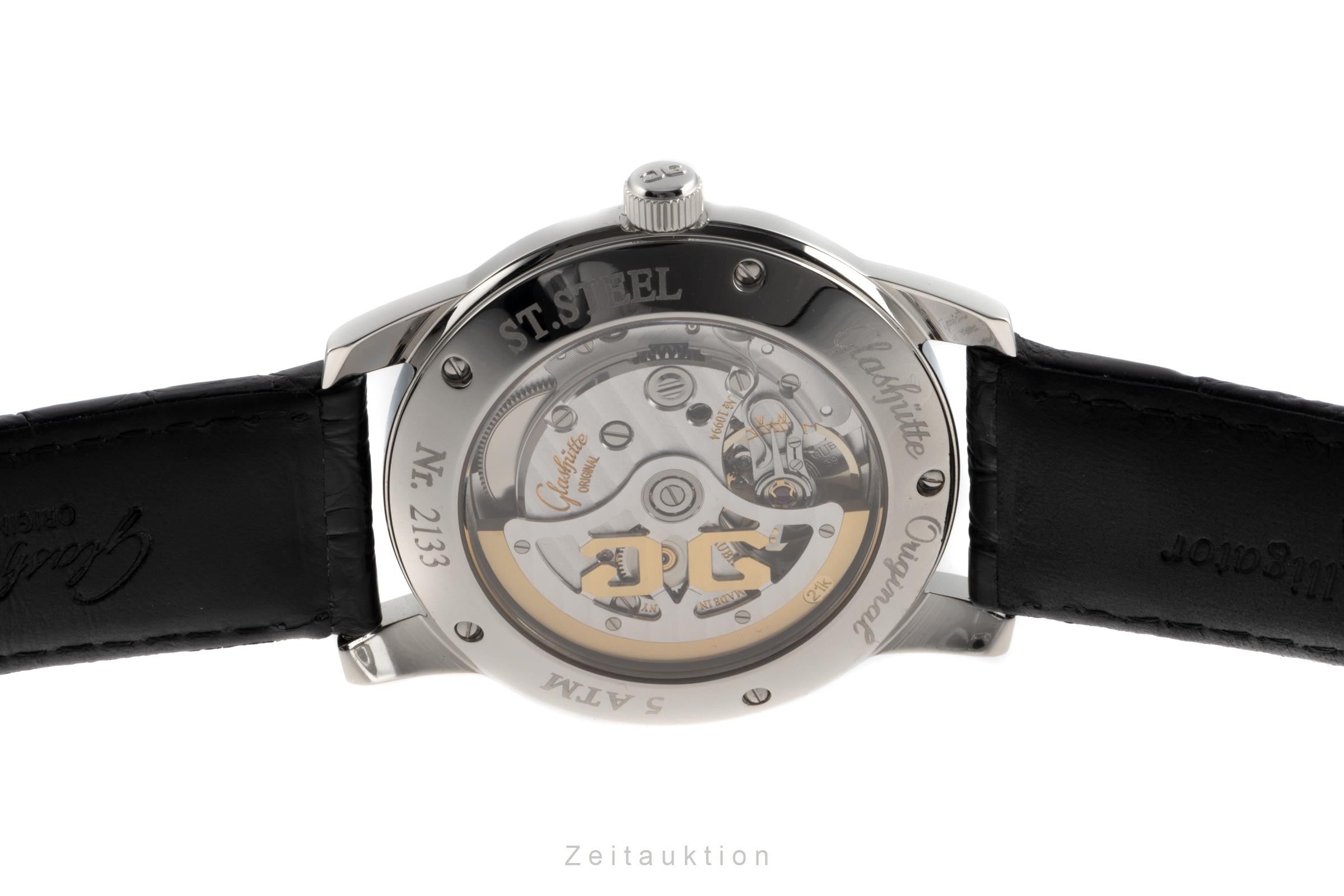 Glashütte Senator acciaio automatismo orologio da uomo 39-11-03-03-04 LP: 9000EUR  [2300229]
