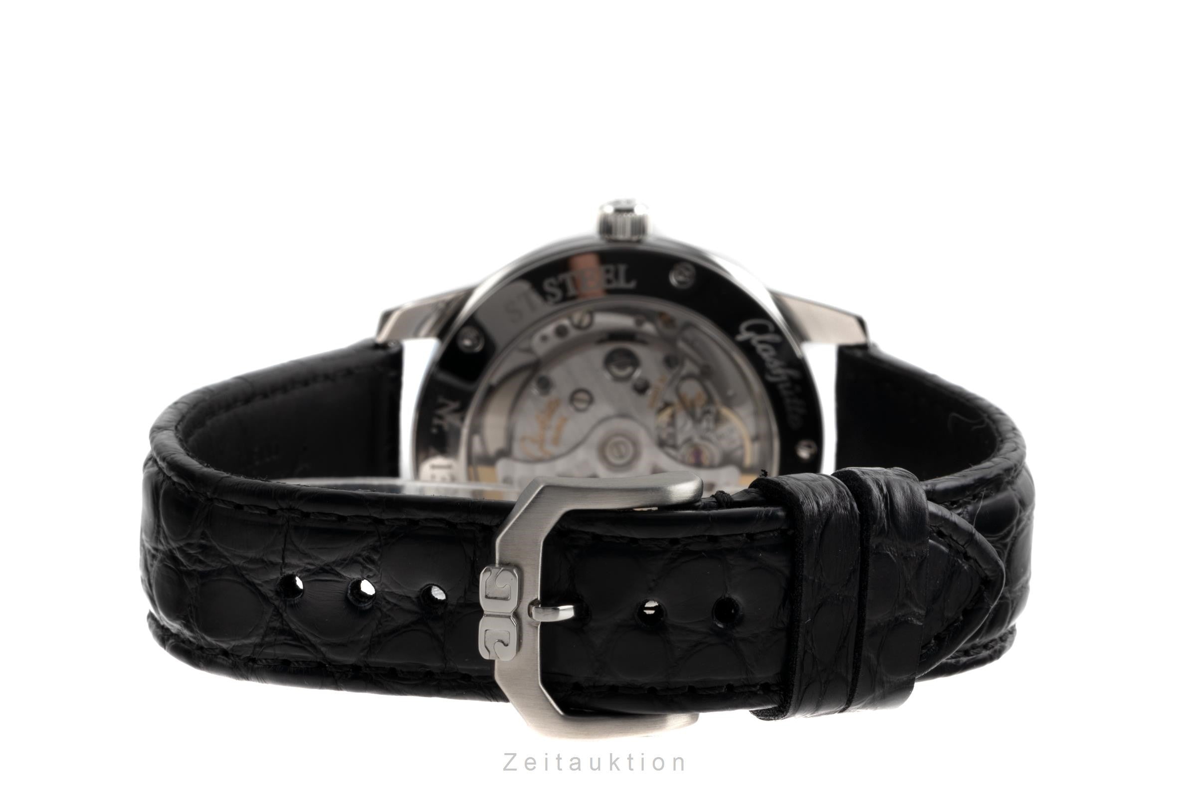 Glashütte Senator acciaio automatismo orologio da uomo 39-11-03-03-04 LP: 9000EUR  [2300229]