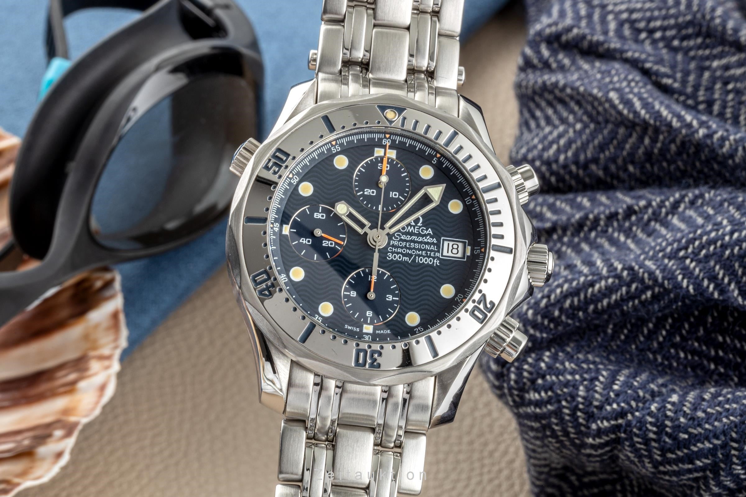 Omega Seamaster chronograph steel automatic men's watch 2598.80.00 LP: 9100EUR  [2300375]