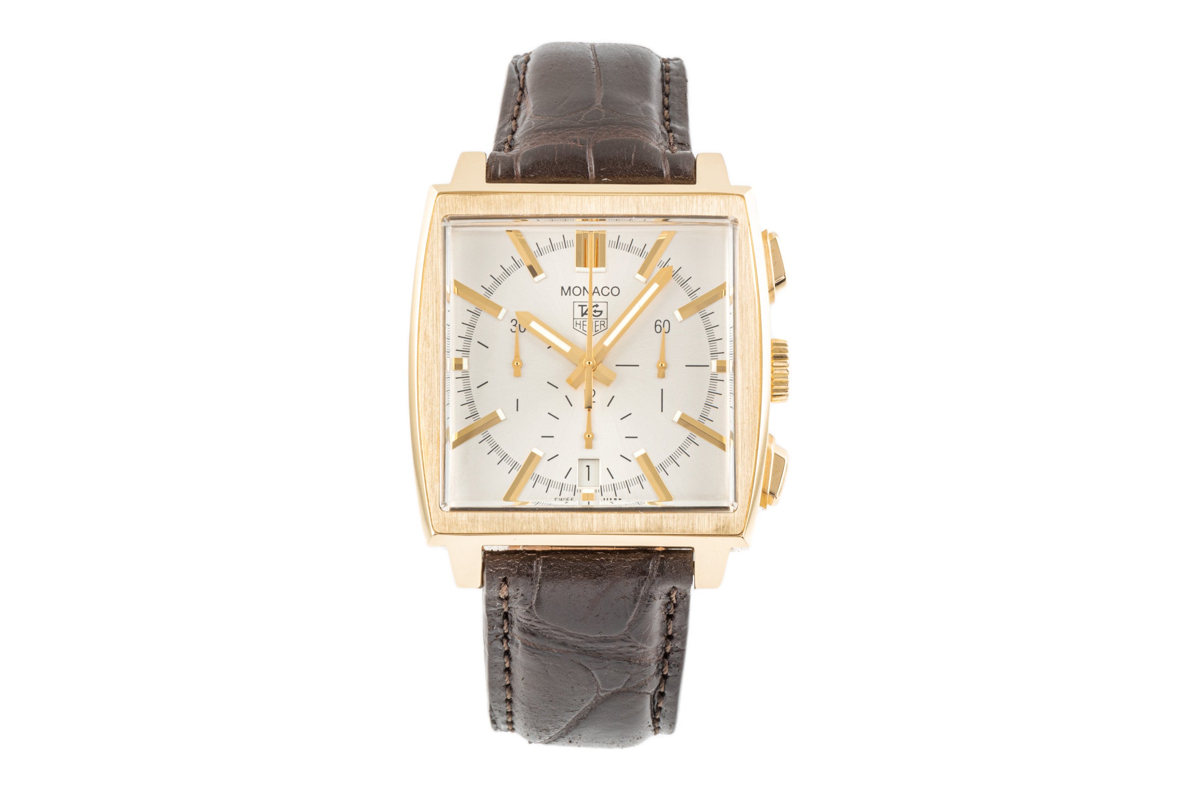 Tag Heuer Monaco chronograph 18 ct gold automatic men's watch CW5140  [2300486]