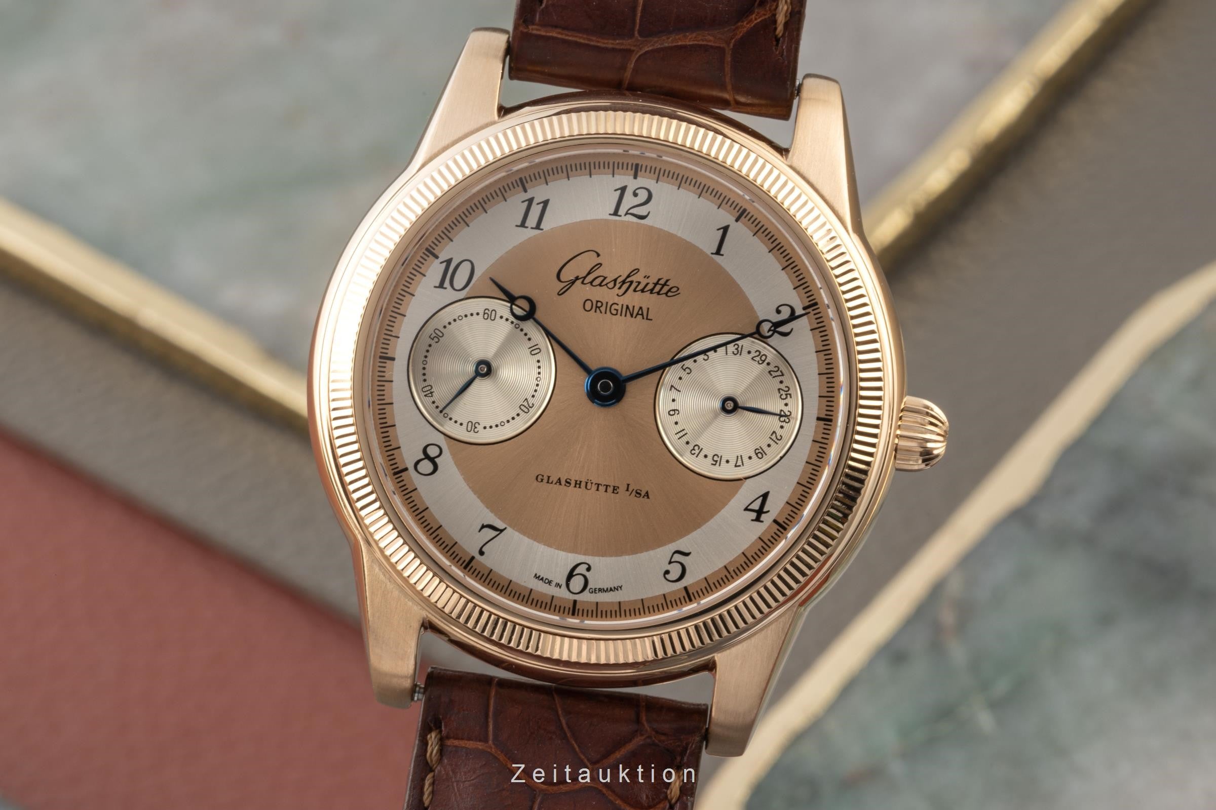 Glashütte 1845 or 18 ct à remontage manuel montre pour hommes 1-49-02-02-02-04  [2300514]