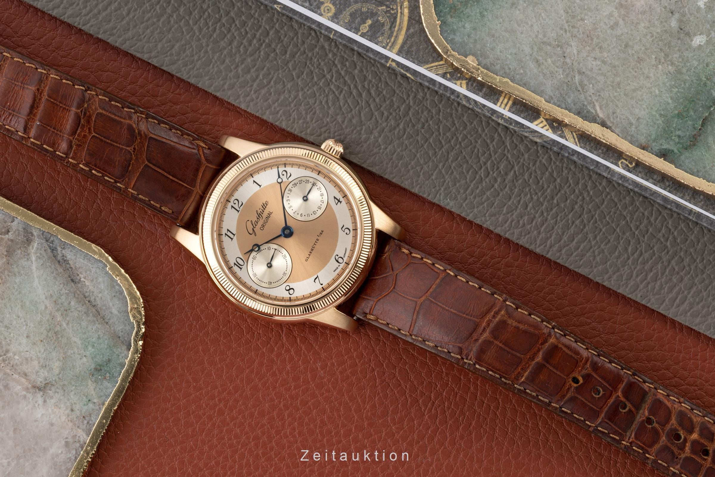 Glashütte 1845 or 18 ct à remontage manuel montre pour hommes 1-49-02-02-02-04  [2300514]