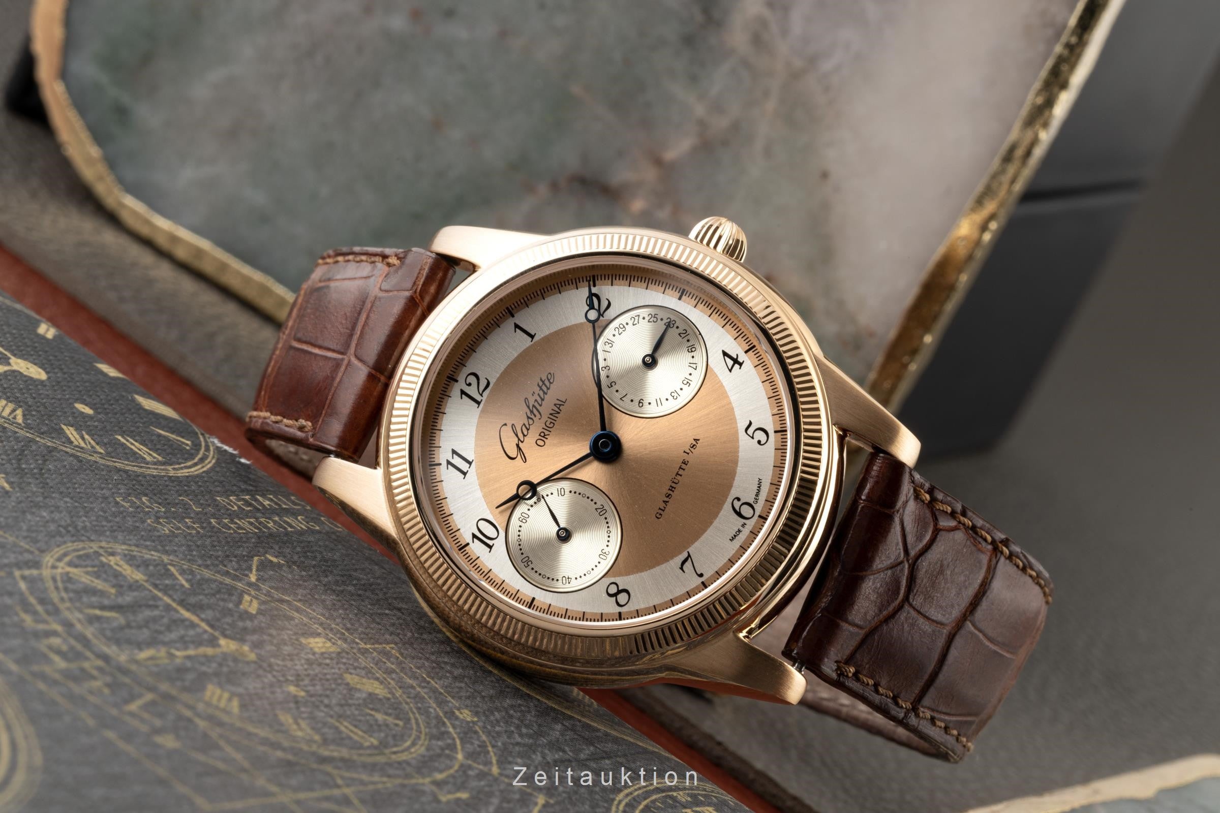 Glashütte 1845 oro de 18 quilates cuerda manual reloj para caballeros 1-49-02-02-02-04  [2300514]