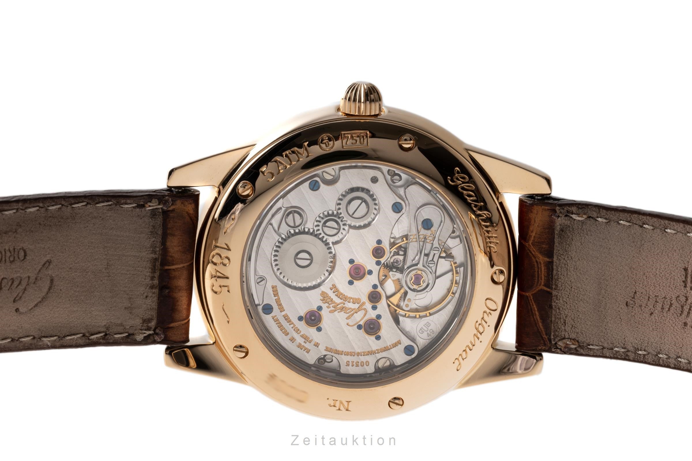 Glashütte 1845 oro de 18 quilates cuerda manual reloj para caballeros 1-49-02-02-02-04  [2300514]