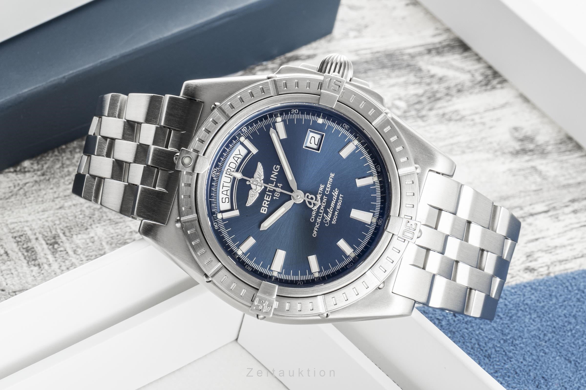 Breitling Headwind Day-Date Blue Dial Automatik Edelstahl Herrenuhr Ref. A45355 [2300593]
