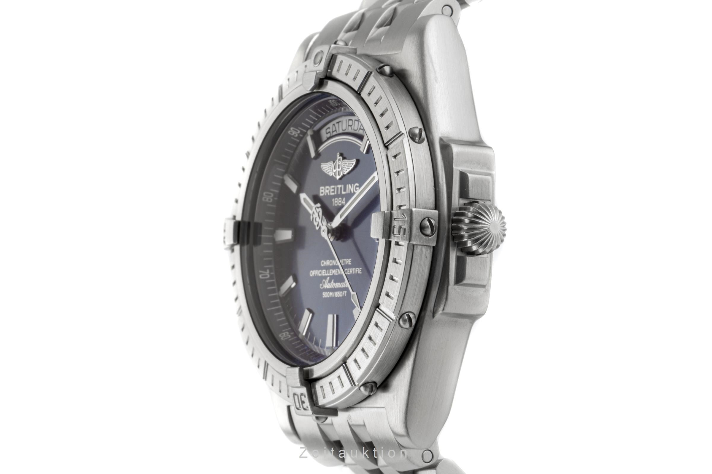Breitling Headwind Day-Date Blue Dial Automatik Edelstahl Herrenuhr Ref. A45355 [2300593]