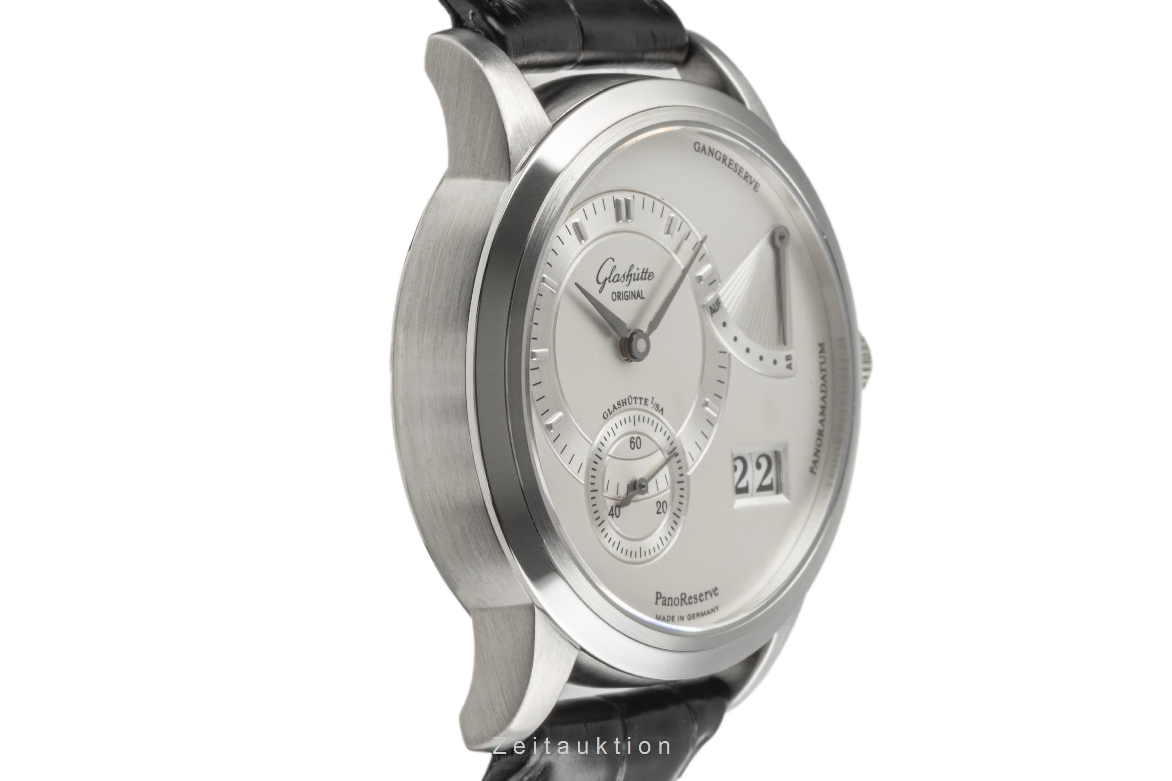 Glashütte PanoReserve Stahl Handaufzug Herrenuhr Ref. 65-01-02-02-04  [2300978]