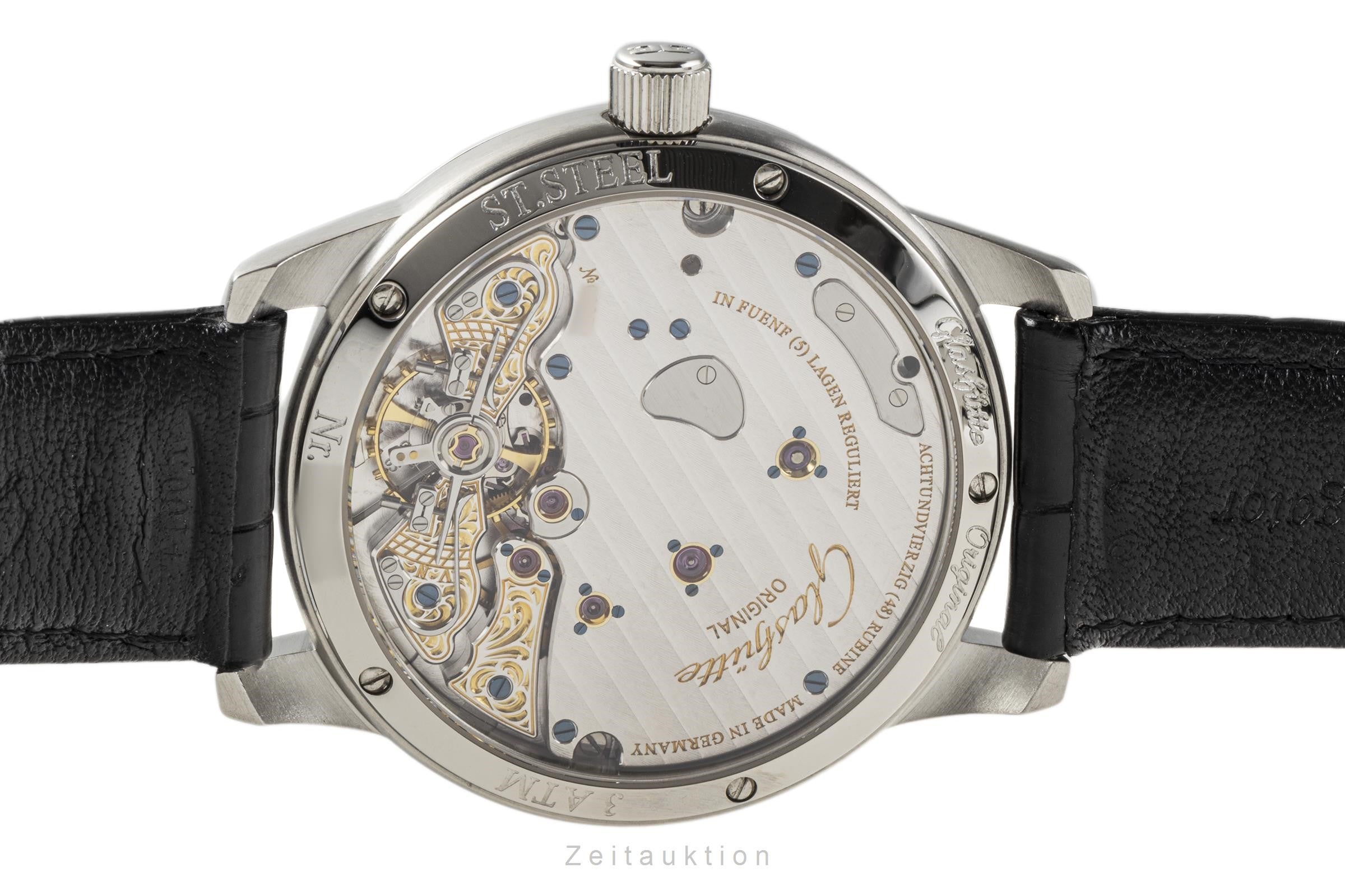Glashütte PanoReserve Stahl Handaufzug Herrenuhr Ref. 65-01-02-02-04  [2300978]