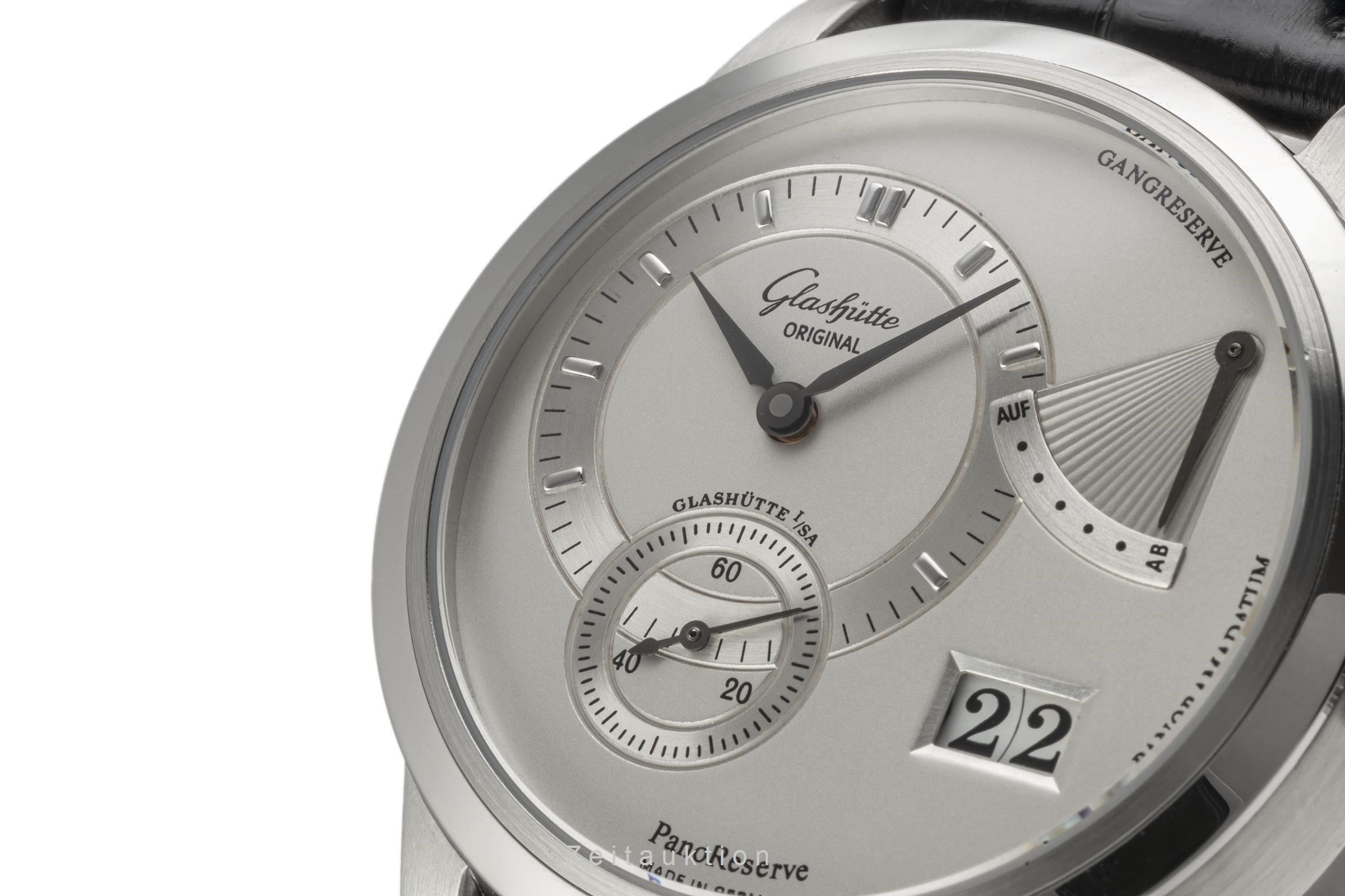Glashütte PanoReserve Stahl Handaufzug Herrenuhr Ref. 65-01-02-02-04  [2300978]