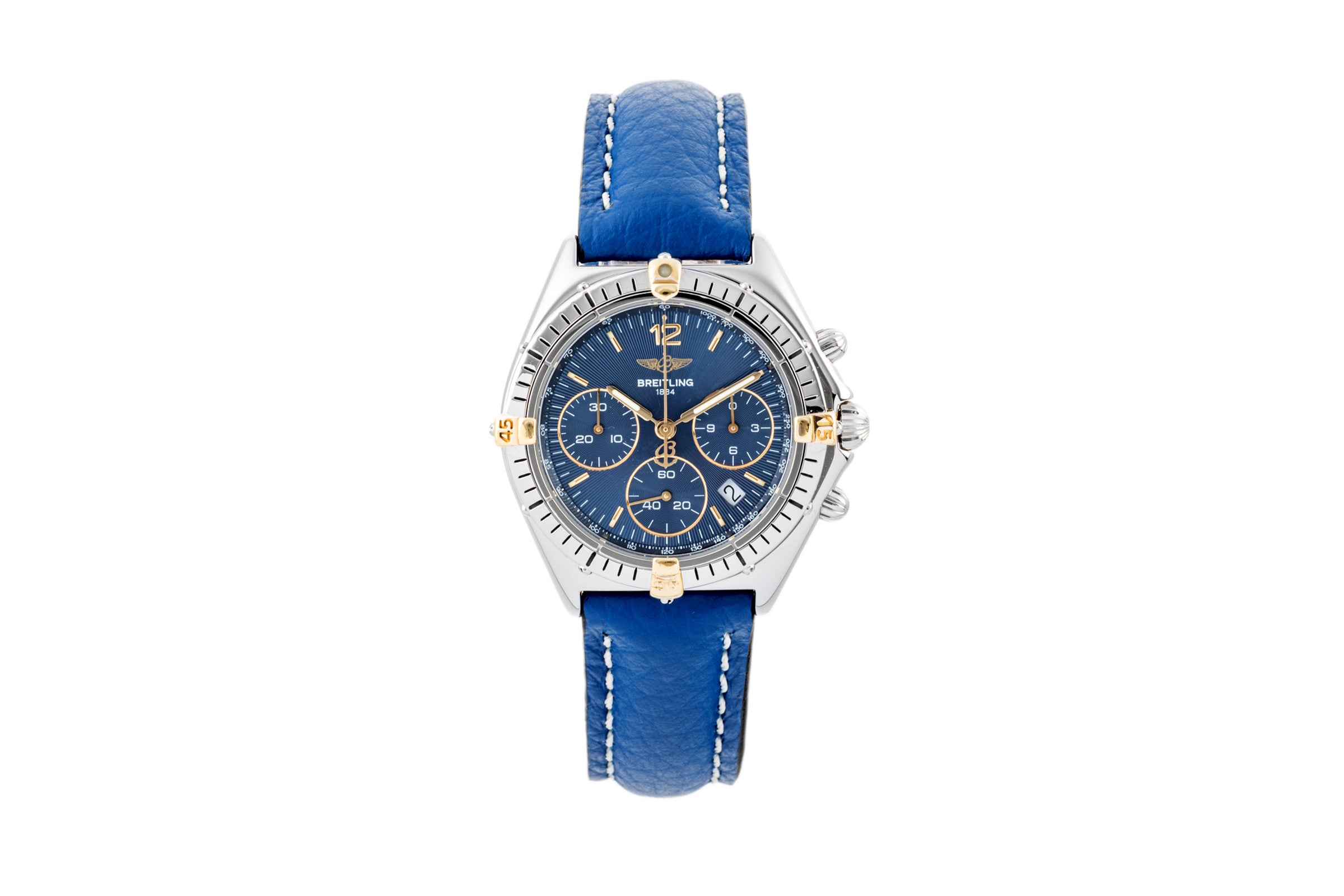 Breitling Sextant Chronograph Stahl / Gold Quarz Herrenuhr Ref. B55047 Klassiker [2301024]