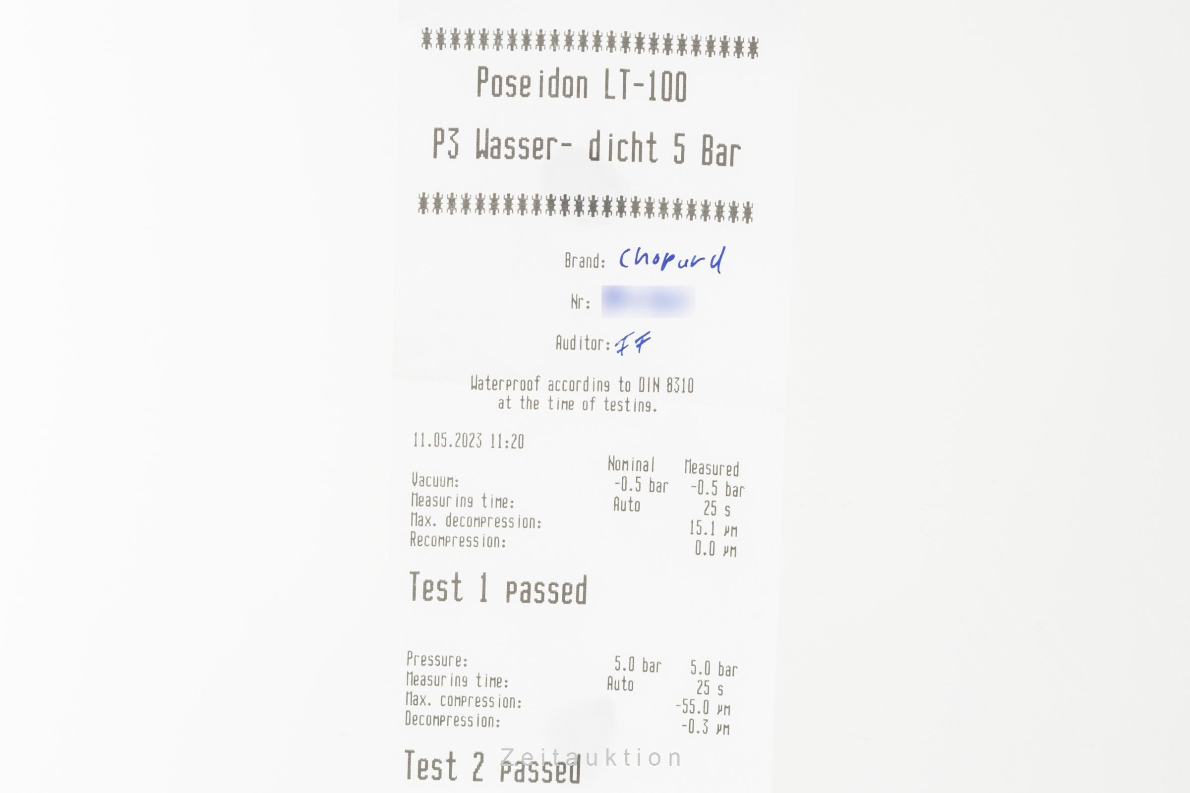 Chopard Mille Miglia chronograph titanium automatic men's watch 8915  [2301101]