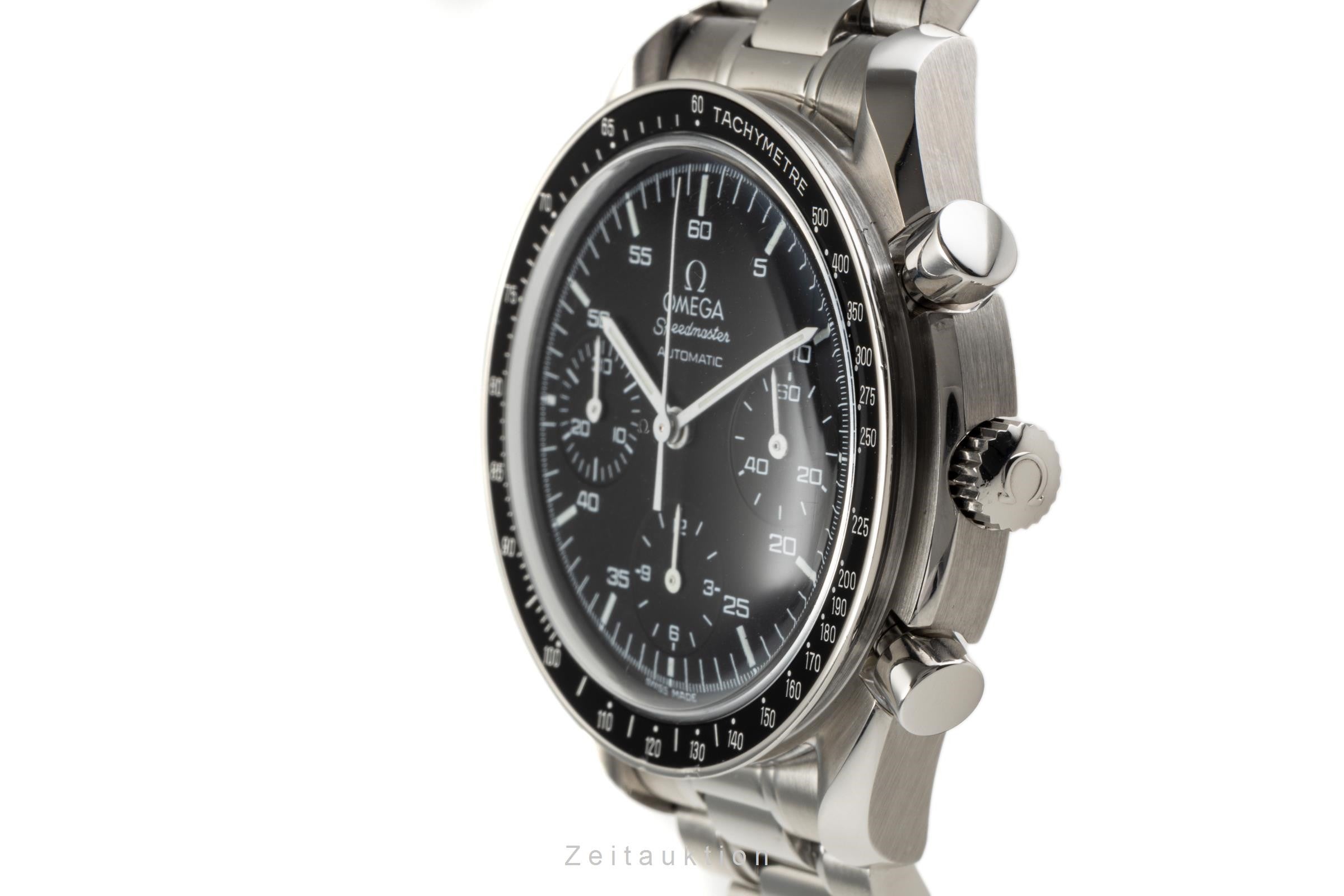 Omega Speedmaster chronograph steel automatic Kal. 3220A Ref
