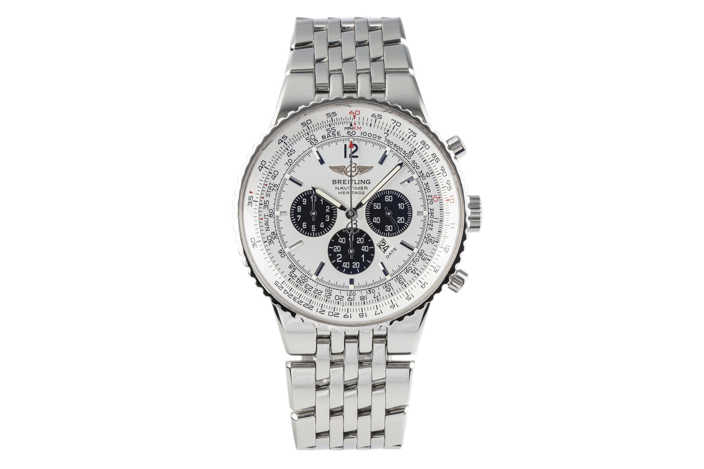 Breitling Navitimer Heritage chronograph steel automatic men's watch A35350  [2301261]