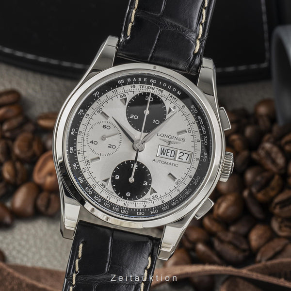 Longines Heritage chronographe acier automatique montre pour hommes L2.747.4  [2301298]