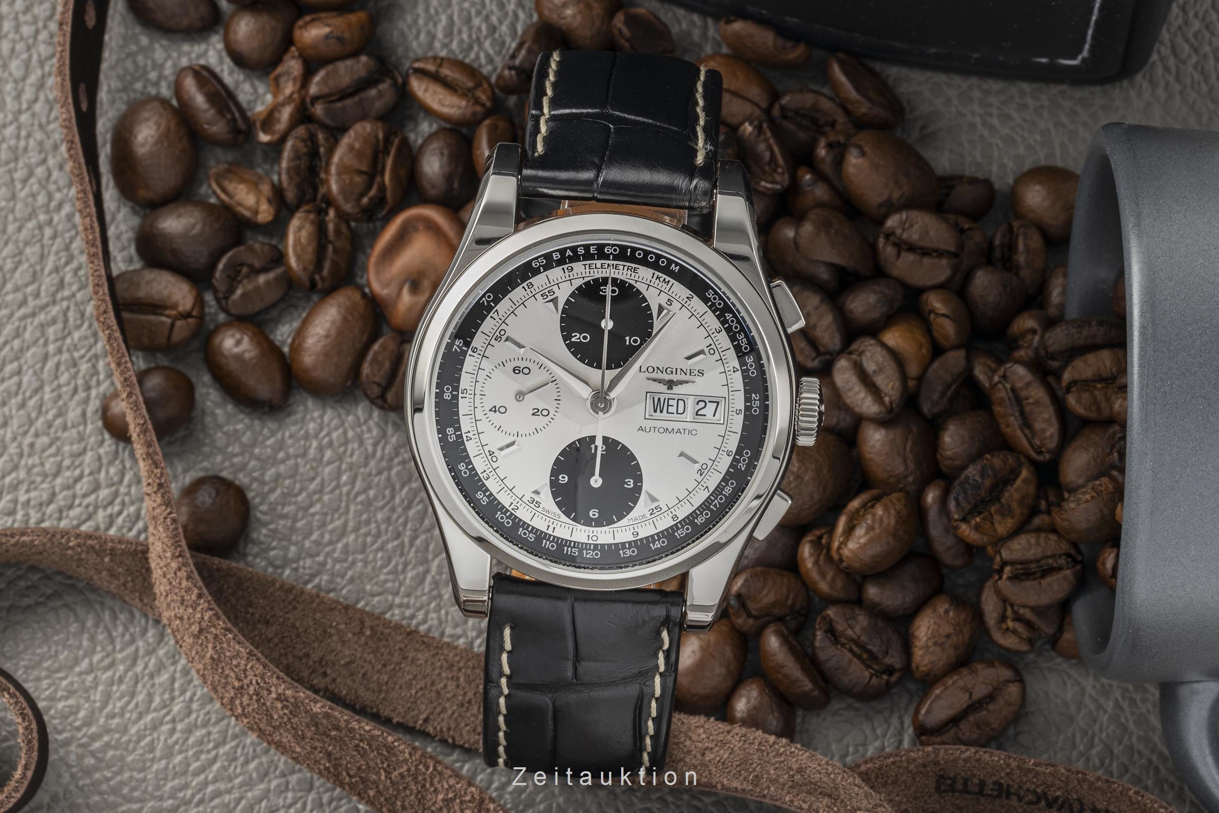 Longines Heritage chronographe acier automatique montre pour hommes L2.747.4  [2301298]