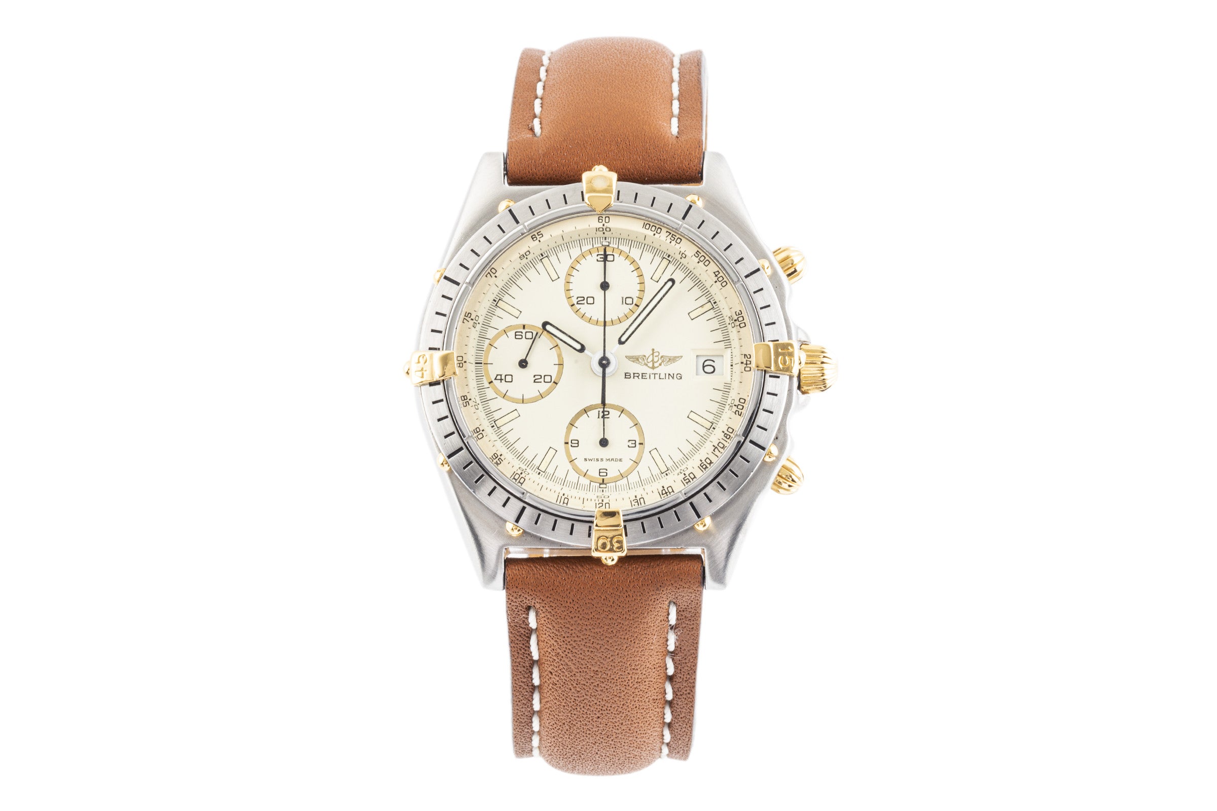 Breitling Chronomat chronographe acier / doré automatique montre pour hommes 81950  [2301510]