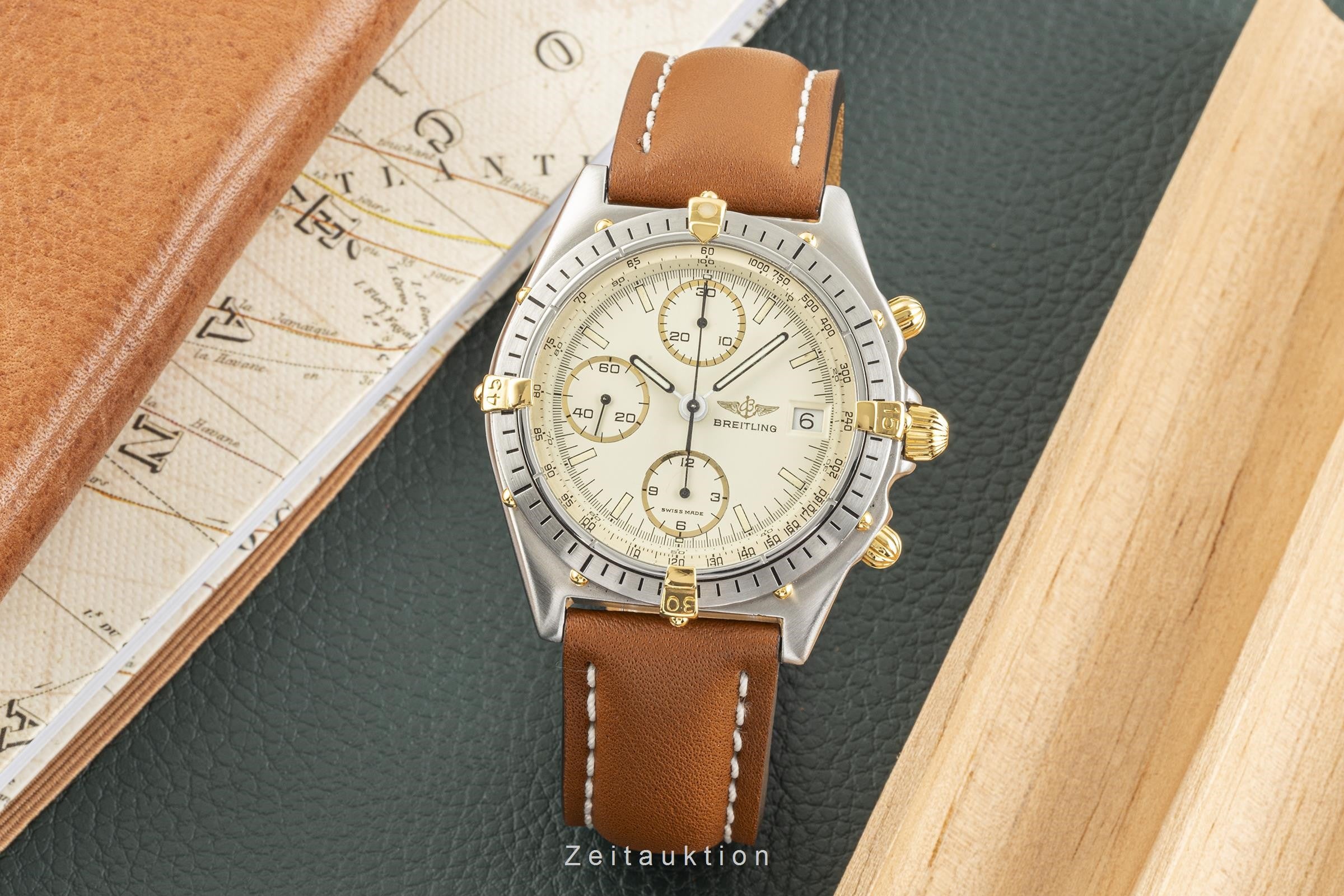 Breitling Chronomat chronographe acier / doré automatique montre pour hommes 81950  [2301510]
