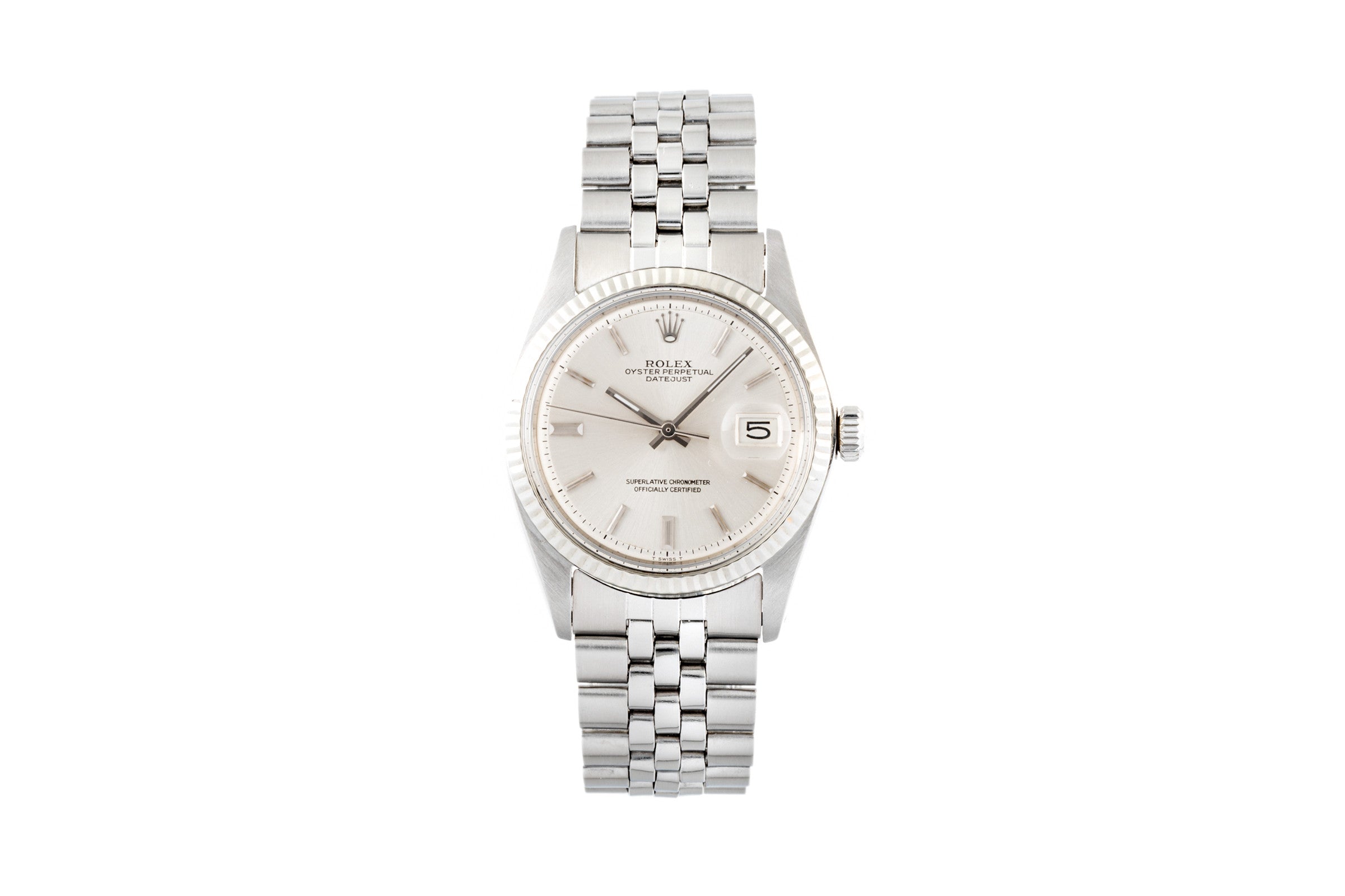 Rolex Datejust 36 Oyster Stahl / Weissgold Automatik Herrenuhr 1601 VP: 8750,- € [2301540]