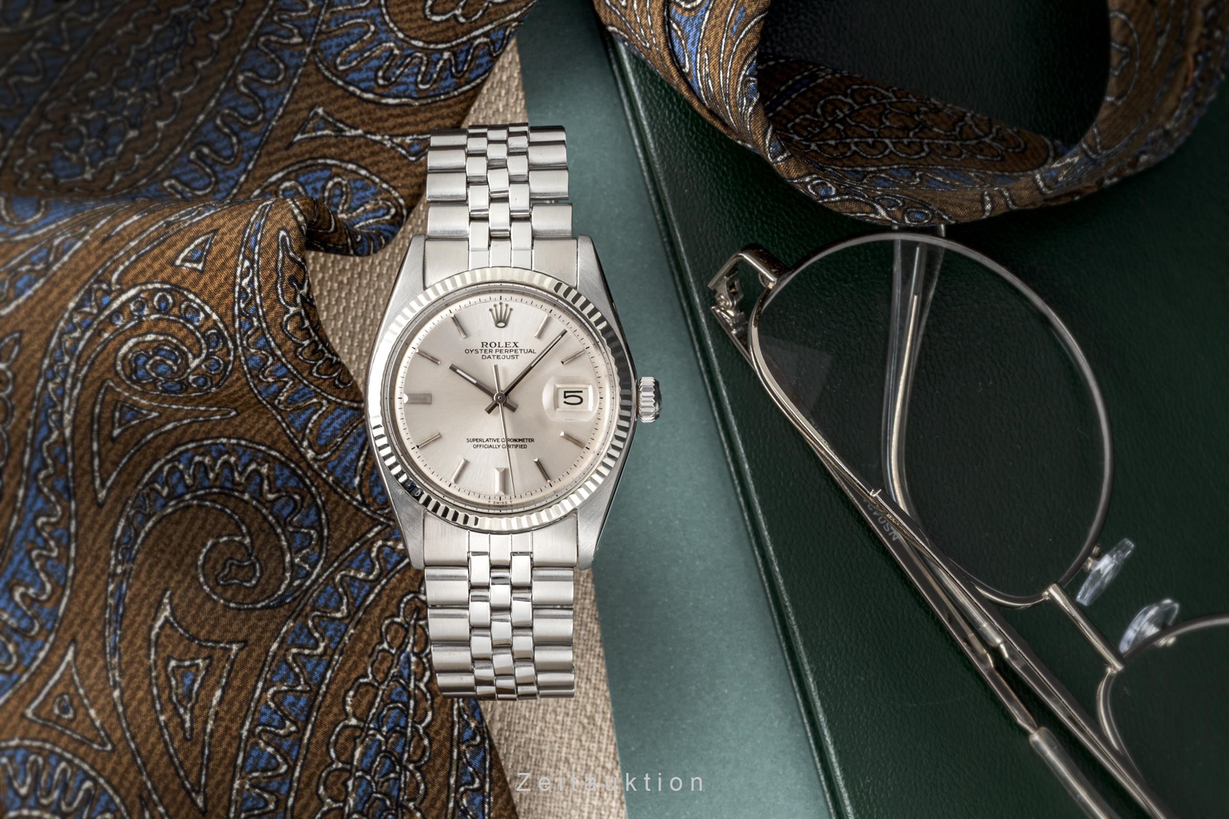 Rolex Datejust 36 Oyster Stahl / Weissgold Automatik Herrenuhr 1601 VP: 8750,- € [2301540]