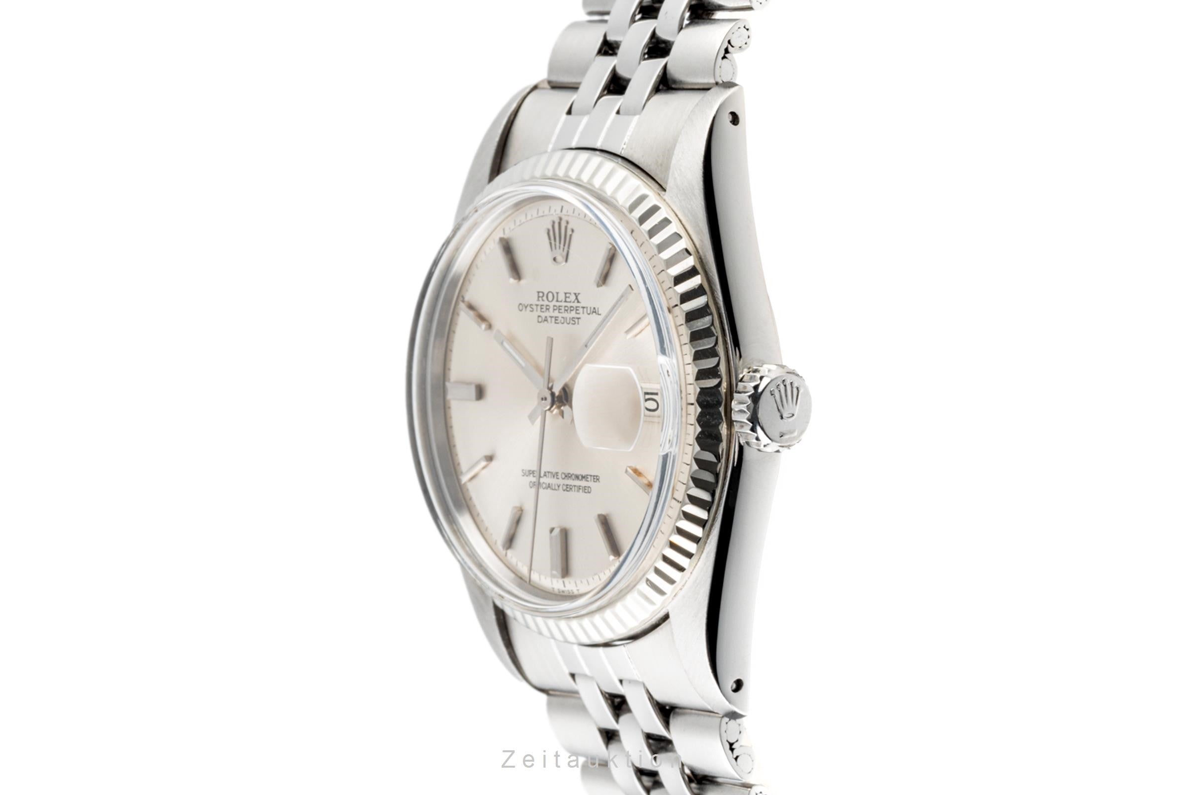 Rolex Datejust 36 Oyster Stahl / Weissgold Automatik Herrenuhr 1601 VP: 8750,- € [2301540]