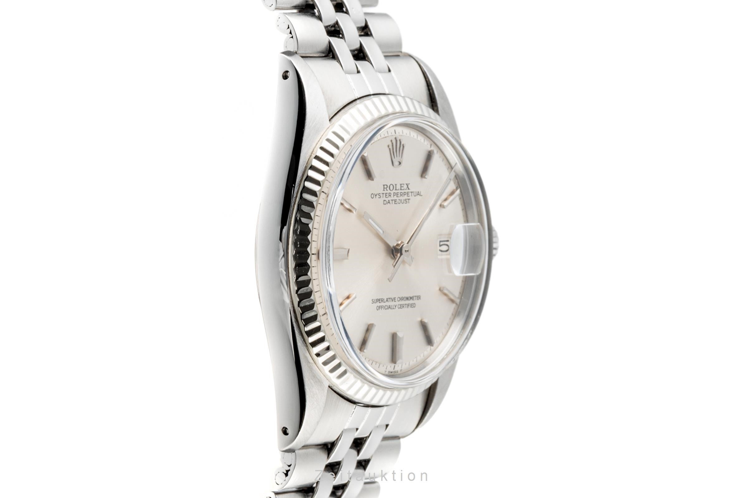 Rolex Datejust 36 Oyster Stahl / Weissgold Automatik Herrenuhr 1601 VP: 8750,- € [2301540]