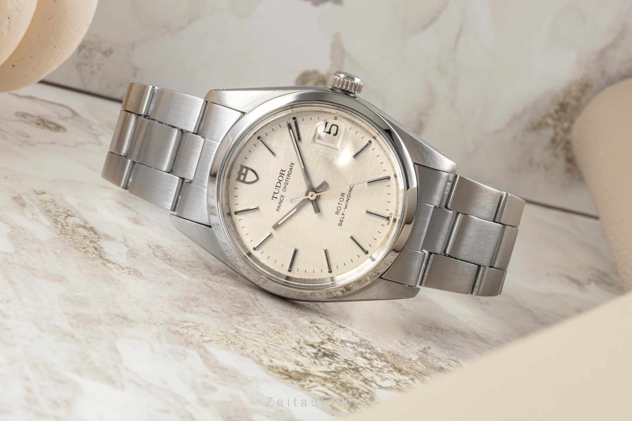 Tudor Prince Oysterdate Lines Dial Edelstahl Automatik Herrenuhr Ref. 74000  [2301582]