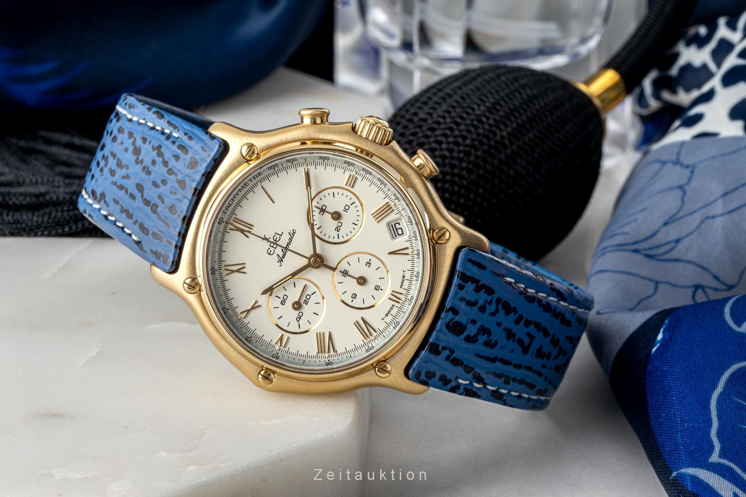 Ebel 1911 chronograph 18 ct gold automatic men's watch 8134901 LP: 0EUR  [2301600]