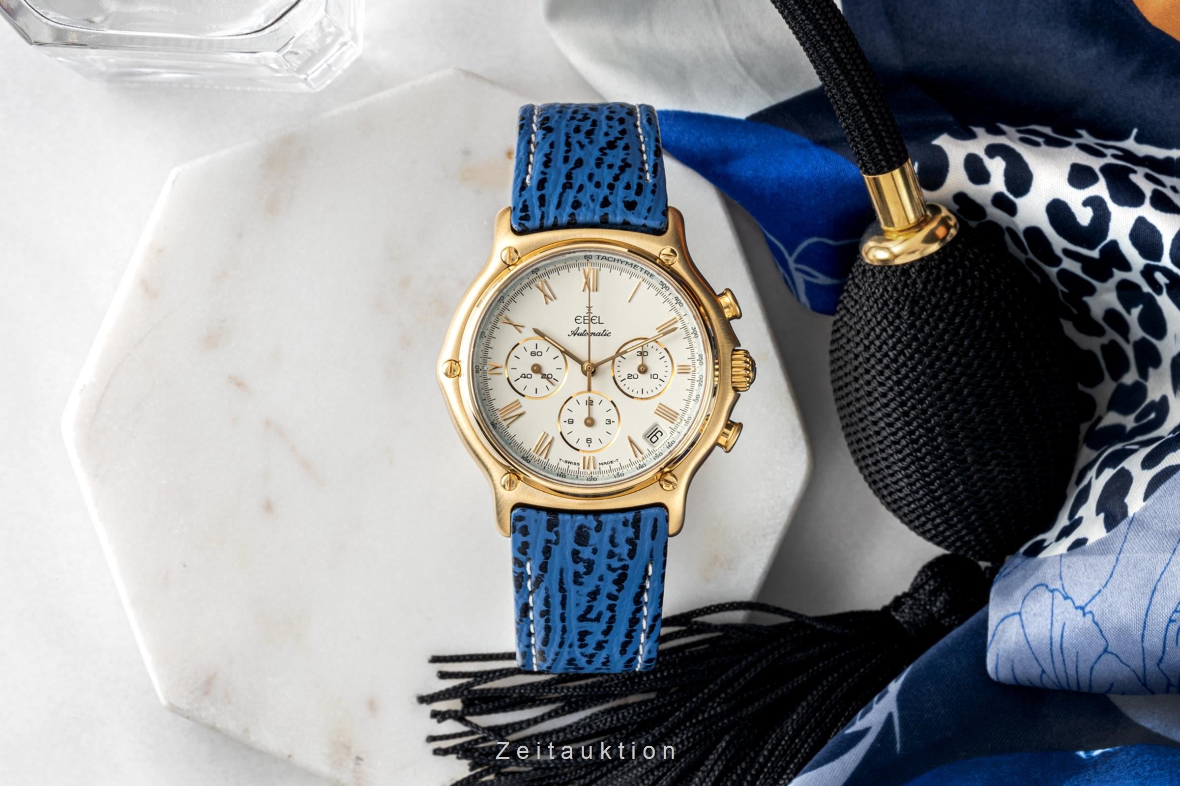 Ebel 1911 chronograph 18 ct gold automatic men's watch 8134901 LP: 0EUR  [2301600]