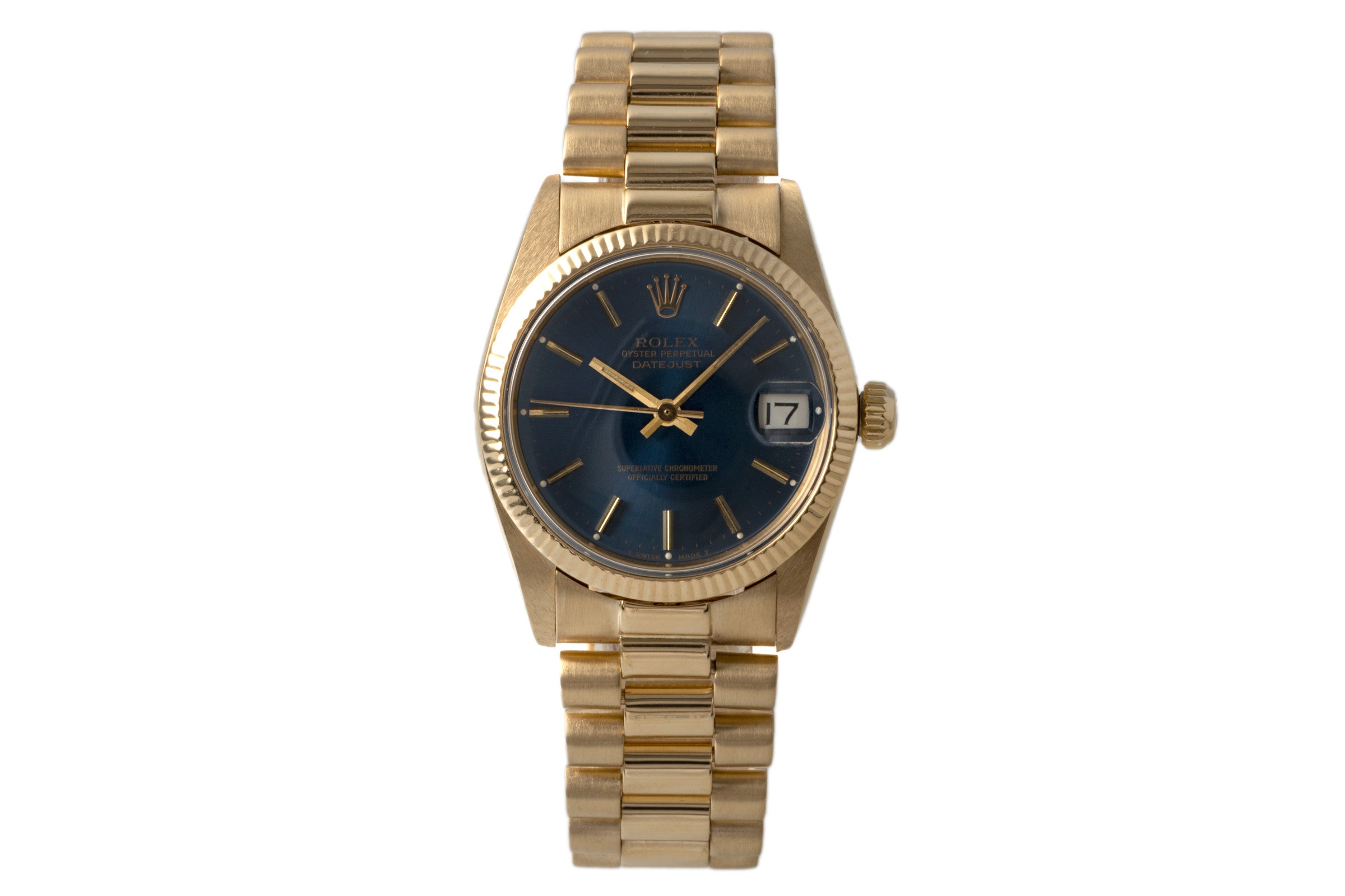 Rolex Datejust 18K (0,750) Gold Automatik Damenuhr Oyster Perpetual Ref. 6827 [2301635]