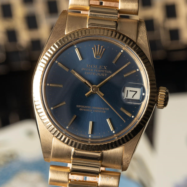 Rolex Datejust 18K (0,750) Gold Automatik Damenuhr Oyster Perpetual Ref. 6827 [2301635]