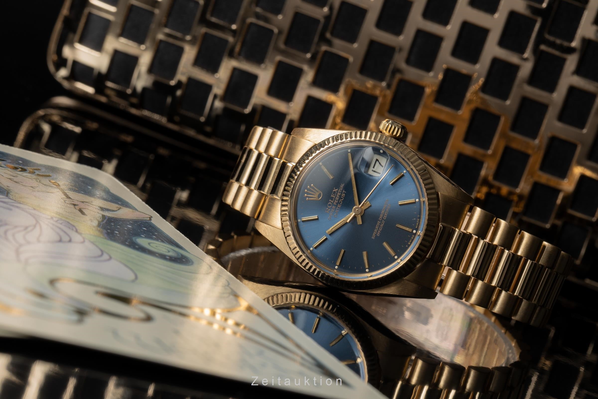 Rolex Datejust 18K (0,750) Gold Automatik Damenuhr Oyster Perpetual Ref. 6827 [2301635]