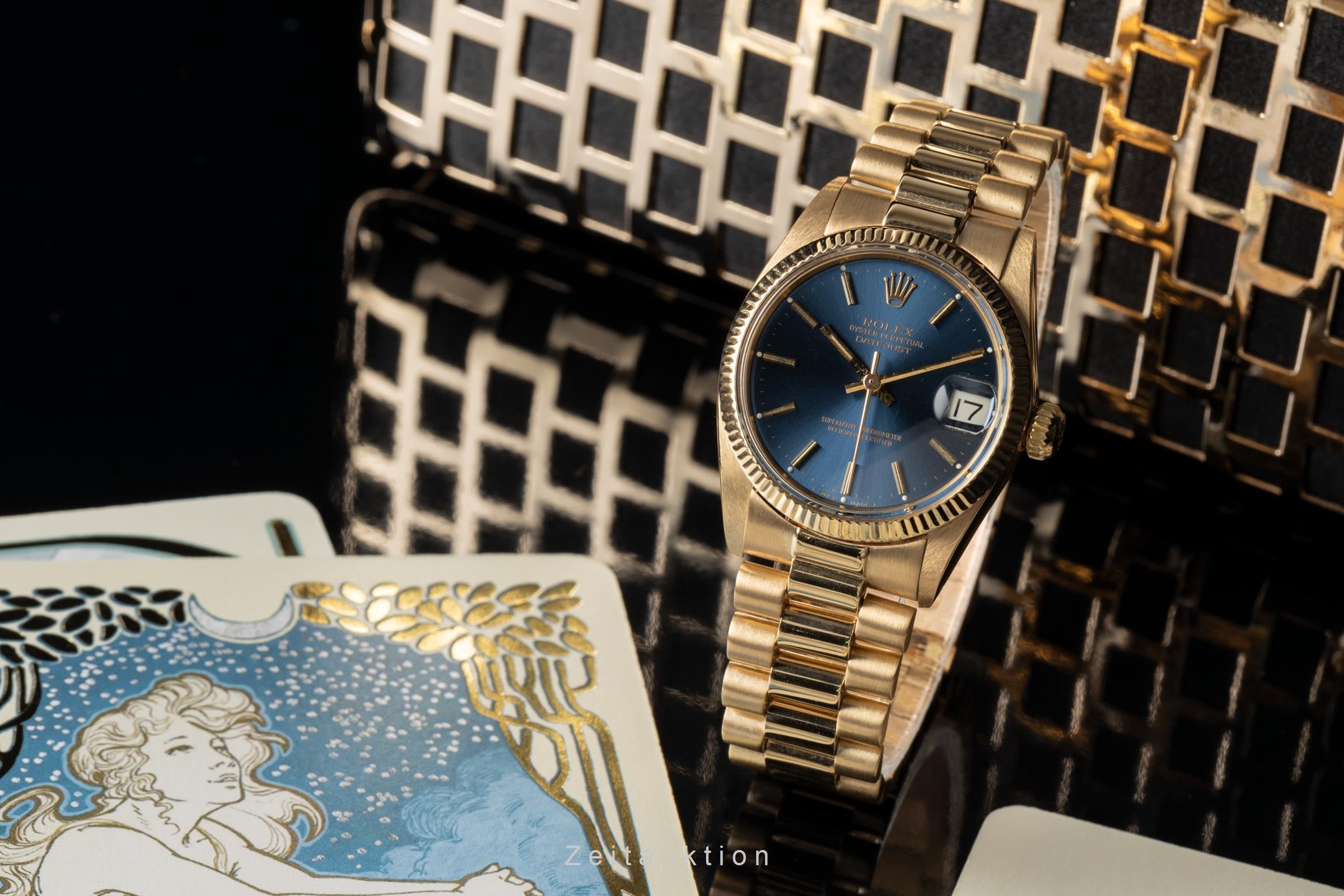 Rolex Datejust 18K (0,750) Gold Automatik Damenuhr Oyster Perpetual Ref. 6827 [2301635]