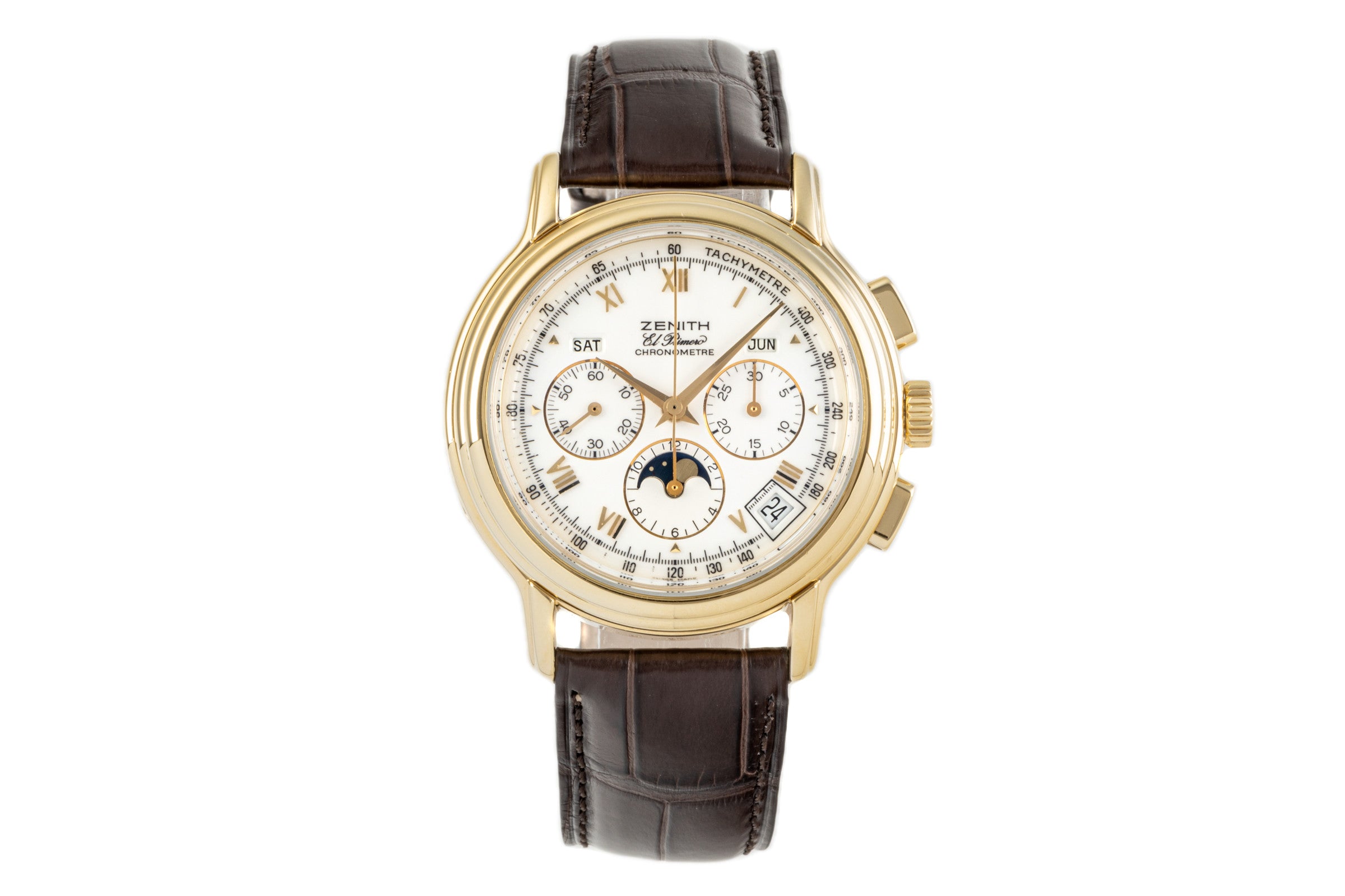 Zenith El Primero cronografo oro 18 ct automatismo orologio da uomo 30.0243.410  [2301680]