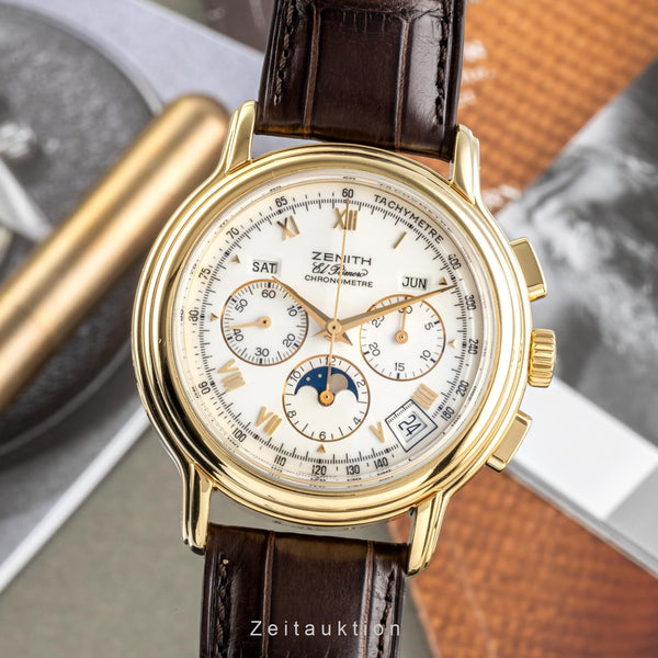 Zenith El Primero cronografo oro 18 ct automatismo orologio da uomo 30.0243.410  [2301680]