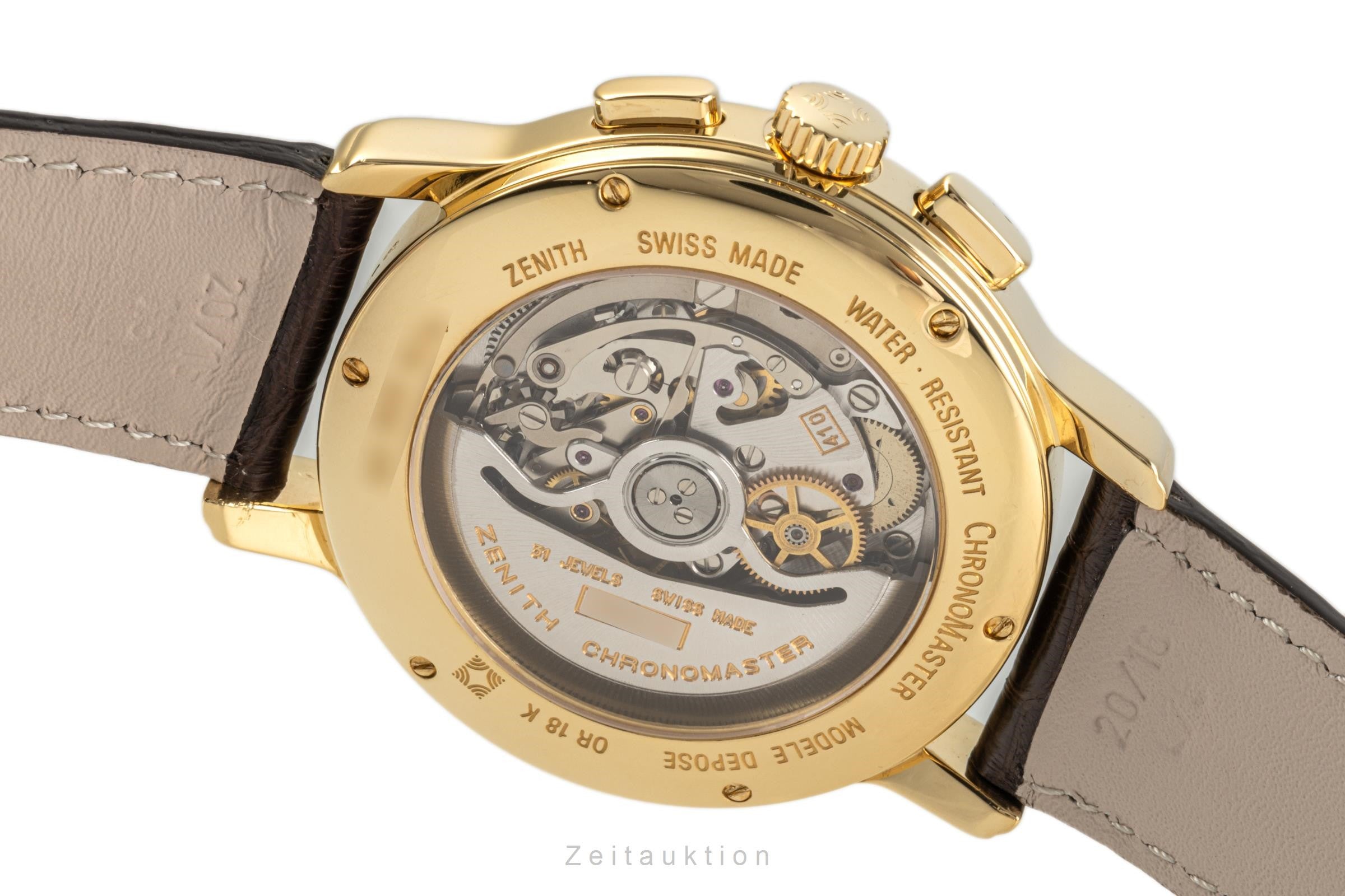 Zenith El Primero cronografo oro 18 ct automatismo orologio da uomo 30.0243.410  [2301680]