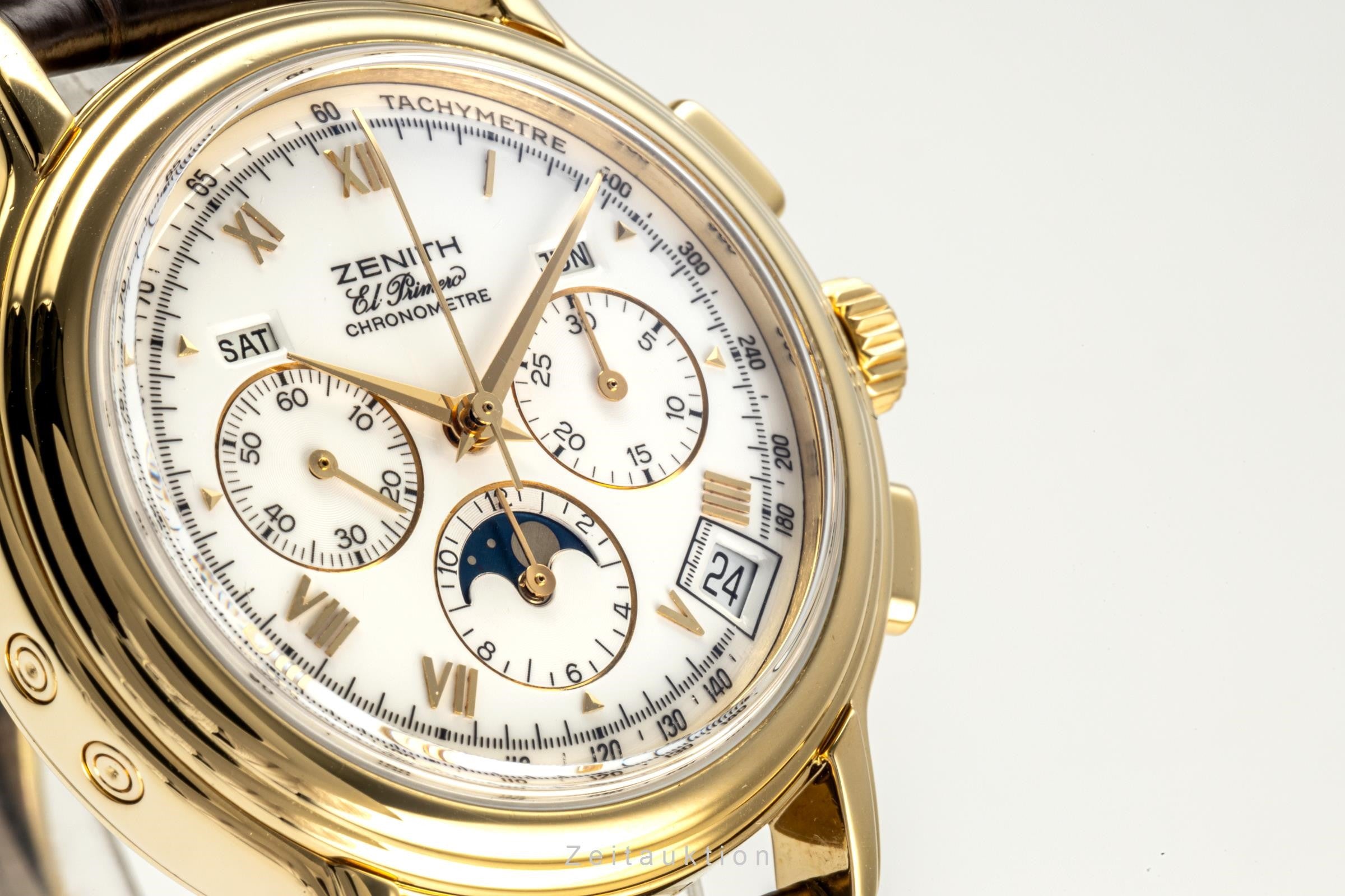 Zenith El Primero cronografo oro 18 ct automatismo orologio da uomo 30.0243.410  [2301680]