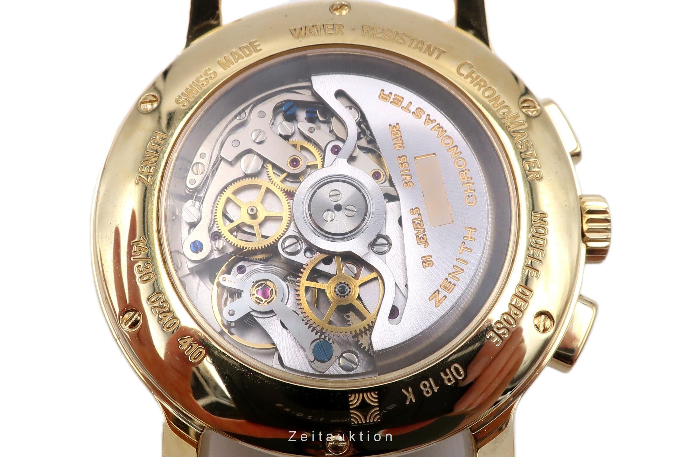 Zenith El Primero cronografo oro 18 ct automatismo orologio da uomo 30.0243.410  [2301680]