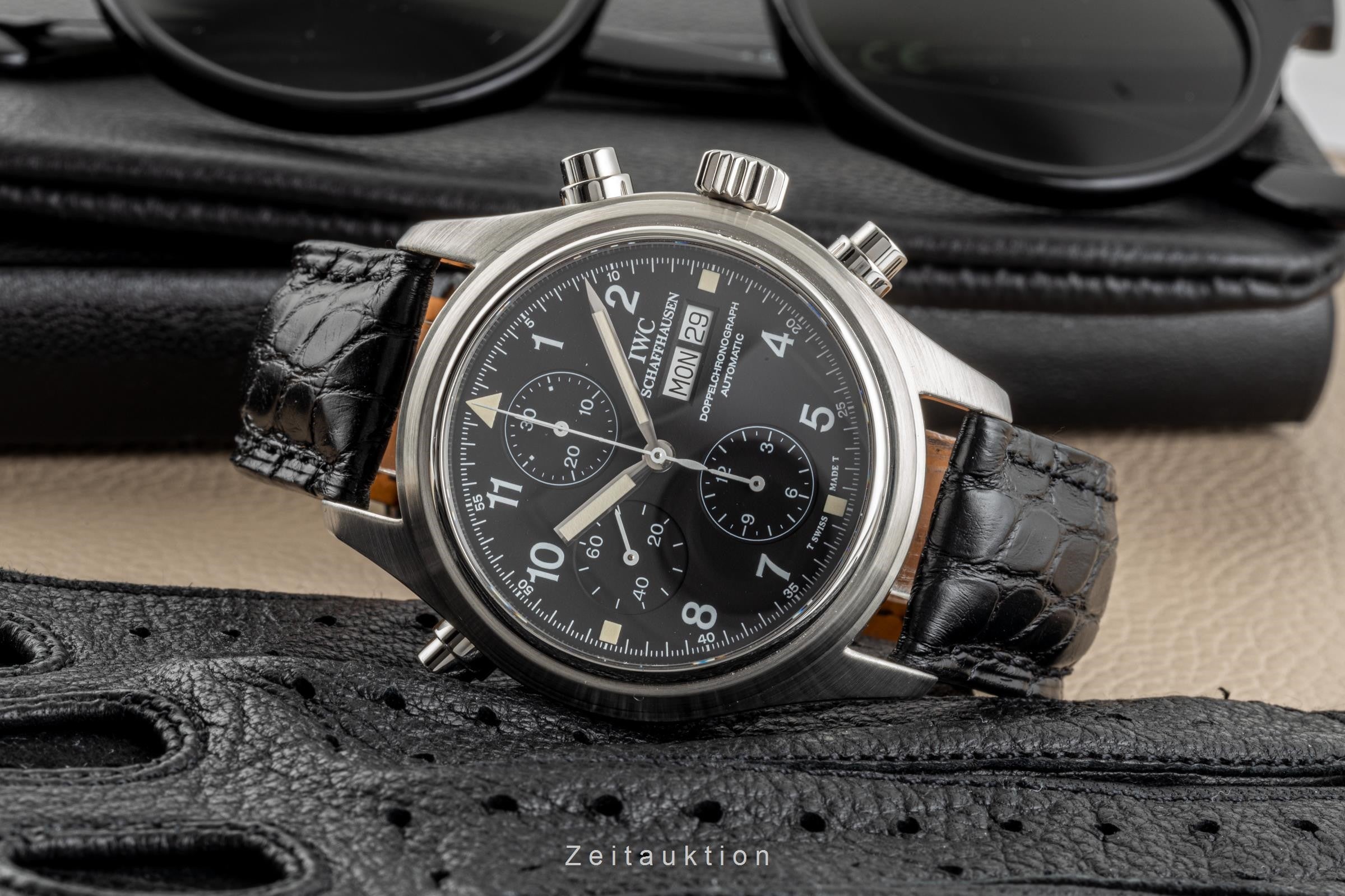 IWC Fliegeruhr Chronograph Stahl Automatik Herrenuhr Ref. 3713 VP: 8300,- € [2301989]