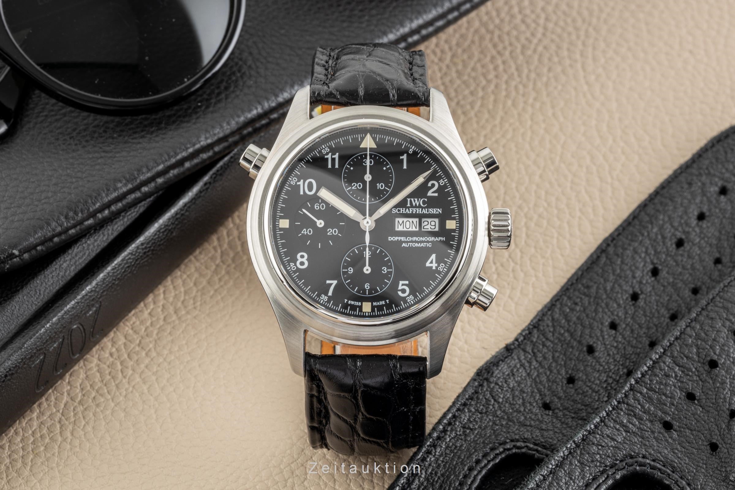 IWC Fliegeruhr Chronograph Stahl Automatik Herrenuhr Ref. 3713 VP: 8300,- € [2301989]