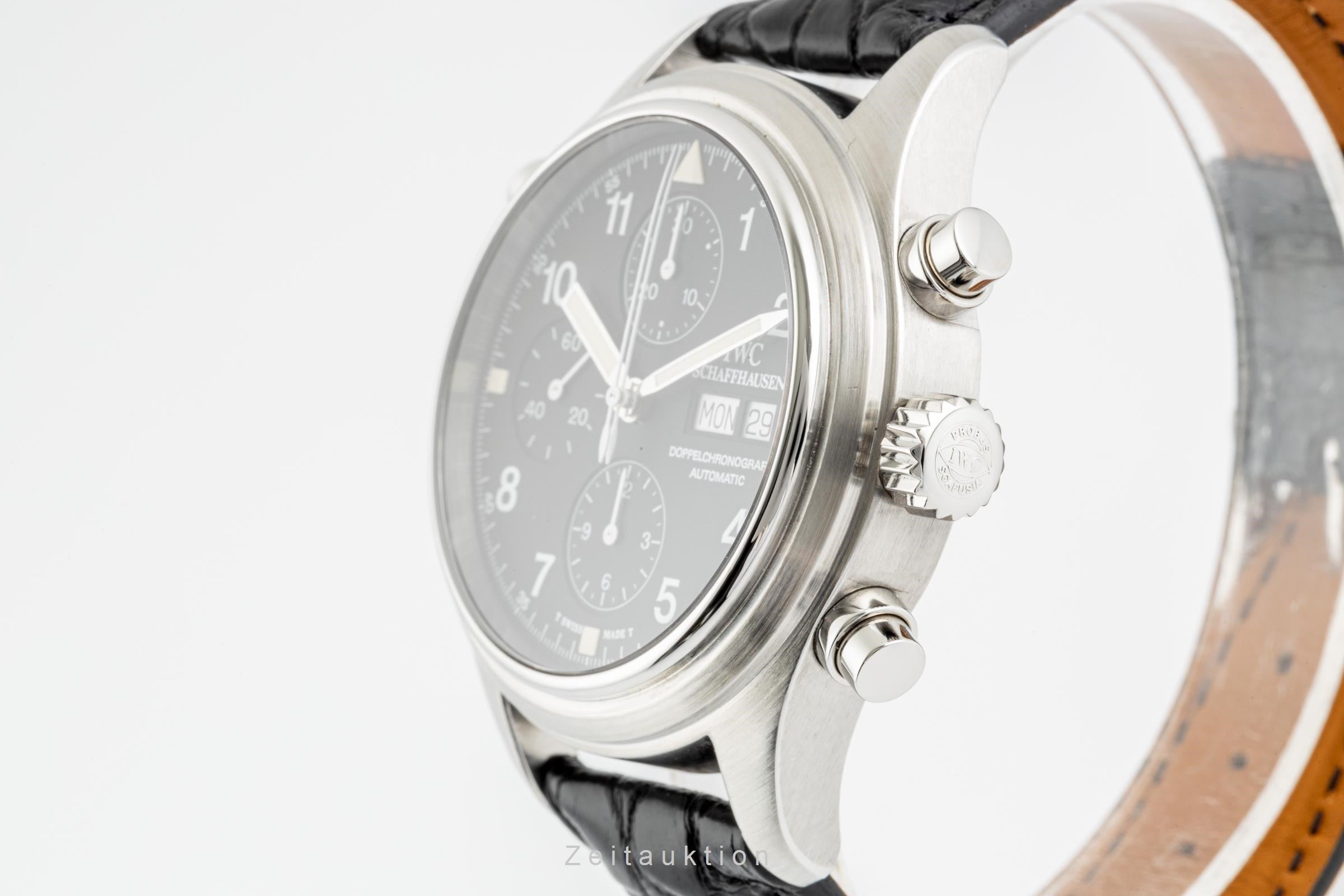 IWC Fliegeruhr Chronograph Stahl Automatik Herrenuhr Ref. 3713 VP: 8300,- € [2301989]