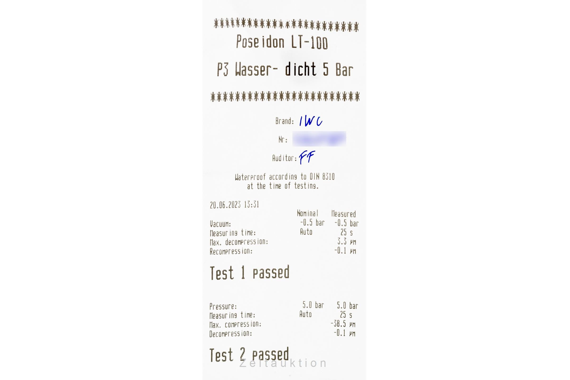 IWC Fliegeruhr Chronograph Stahl Automatik Herrenuhr Ref. 3713 VP: 8300,- € [2301989]