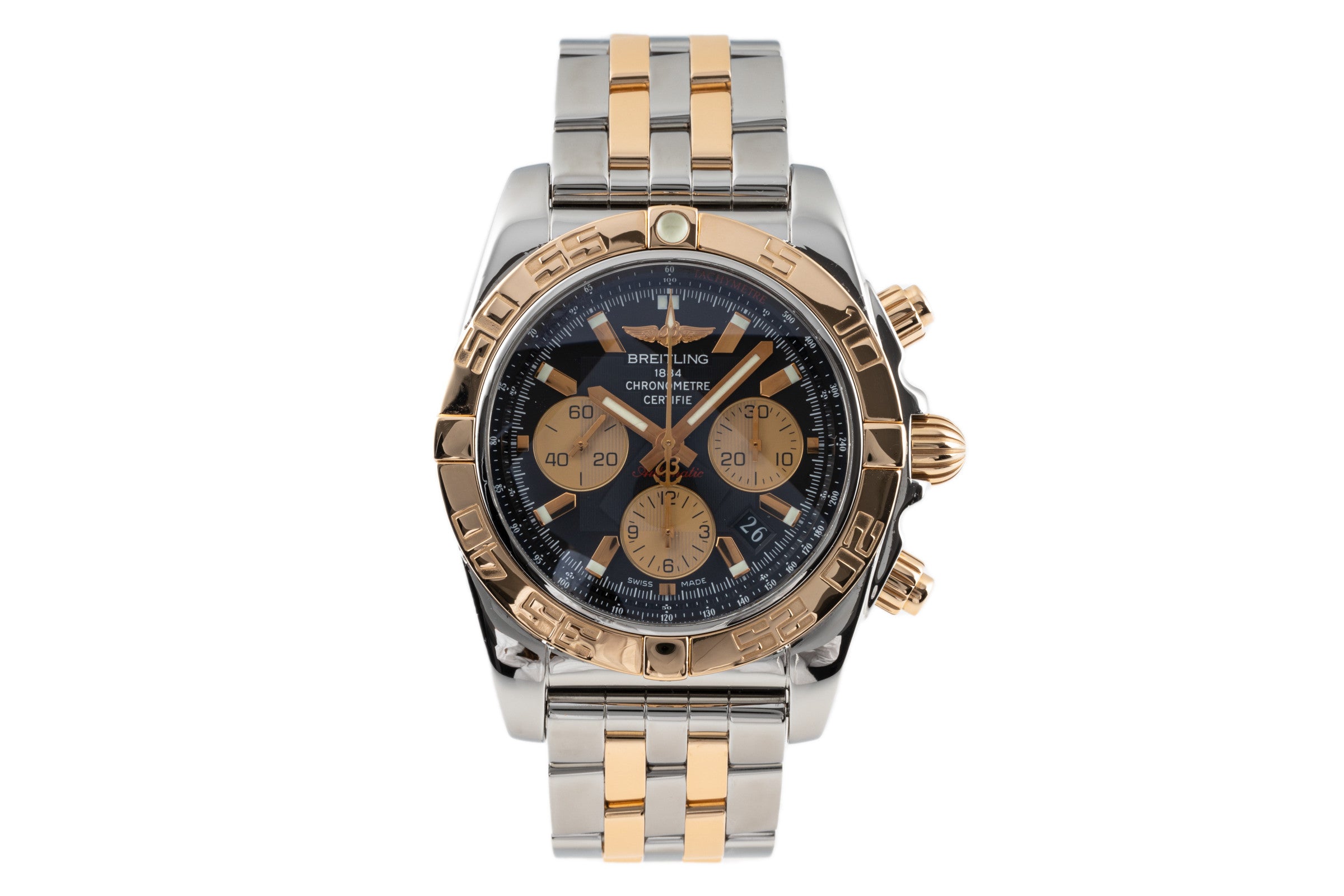 Breitling Chronomat 44 chronograph steel / gold automatic men's watch CB0110 LP: 12950EUR  [2301990]
