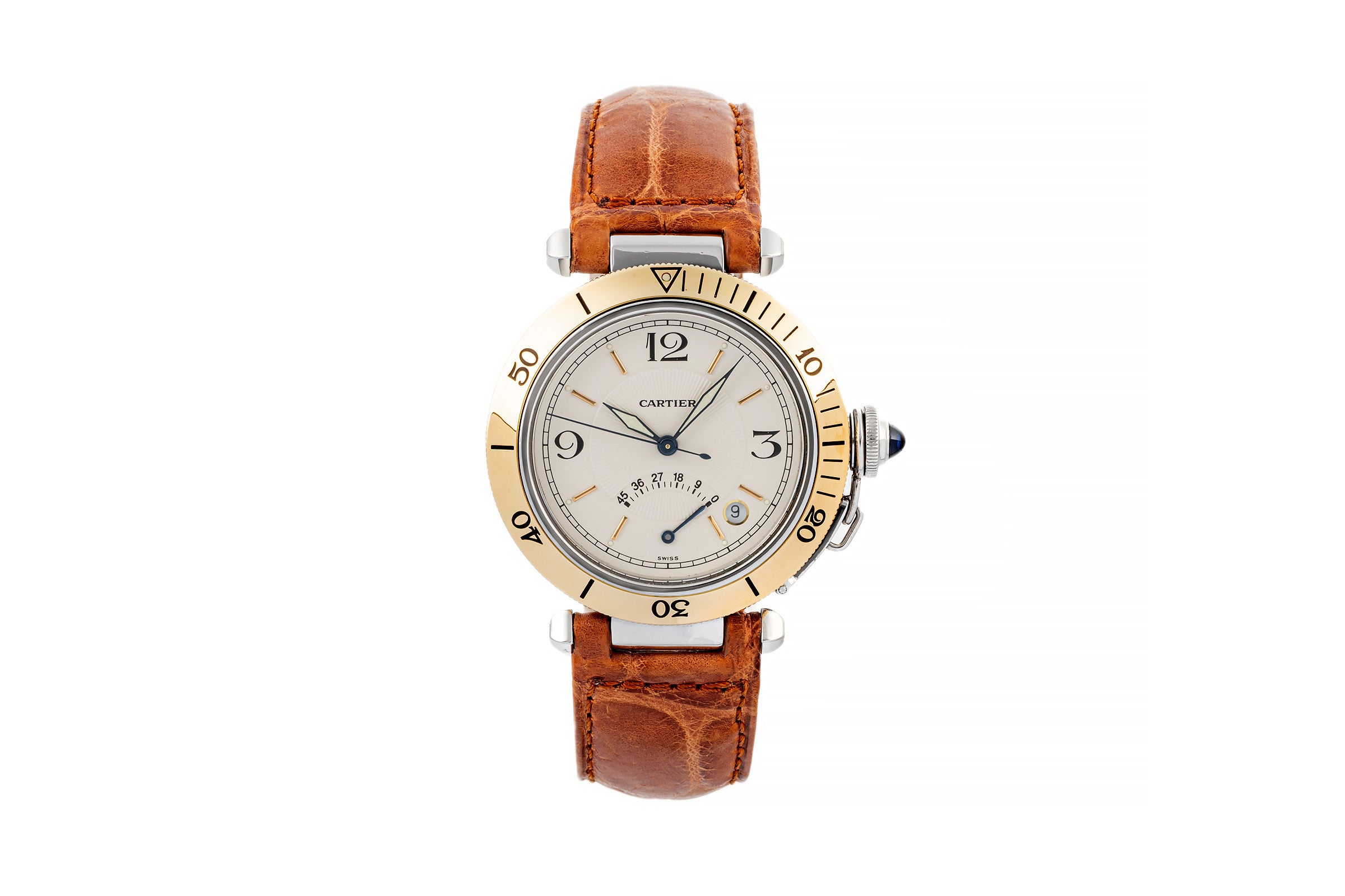 Cartier Pasha acciaio / oro automatismo orologio da uomo W3101255  1033  [2302035]