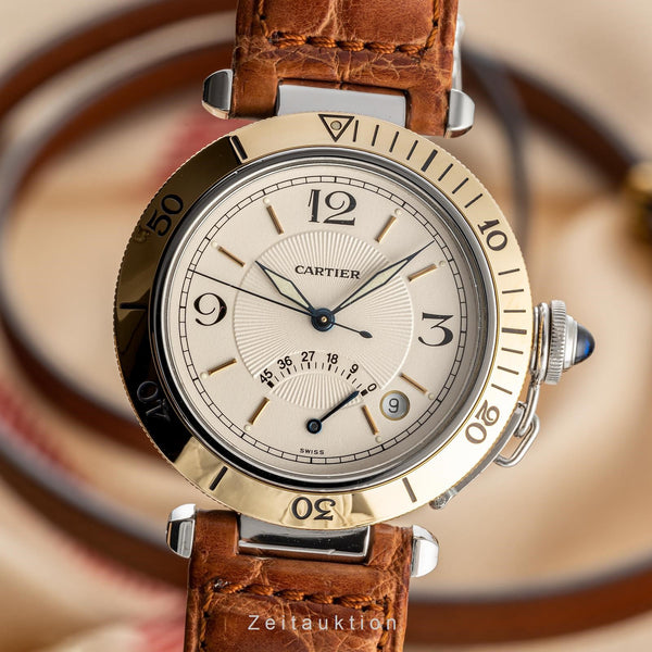 Cartier Pasha acciaio / oro automatismo orologio da uomo W3101255  1033  [2302035]