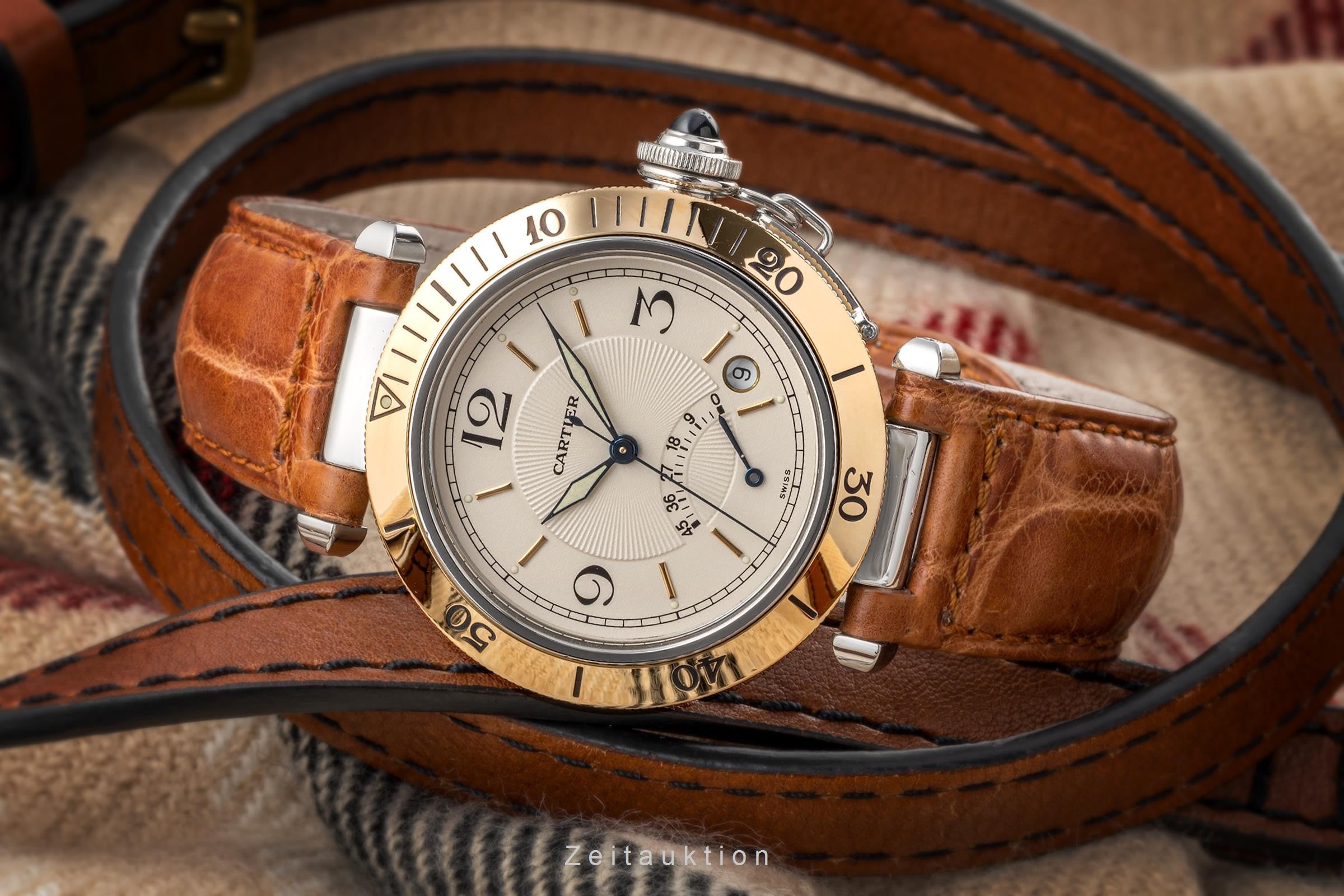 Cartier Pasha acciaio / oro automatismo orologio da uomo W3101255  1033  [2302035]