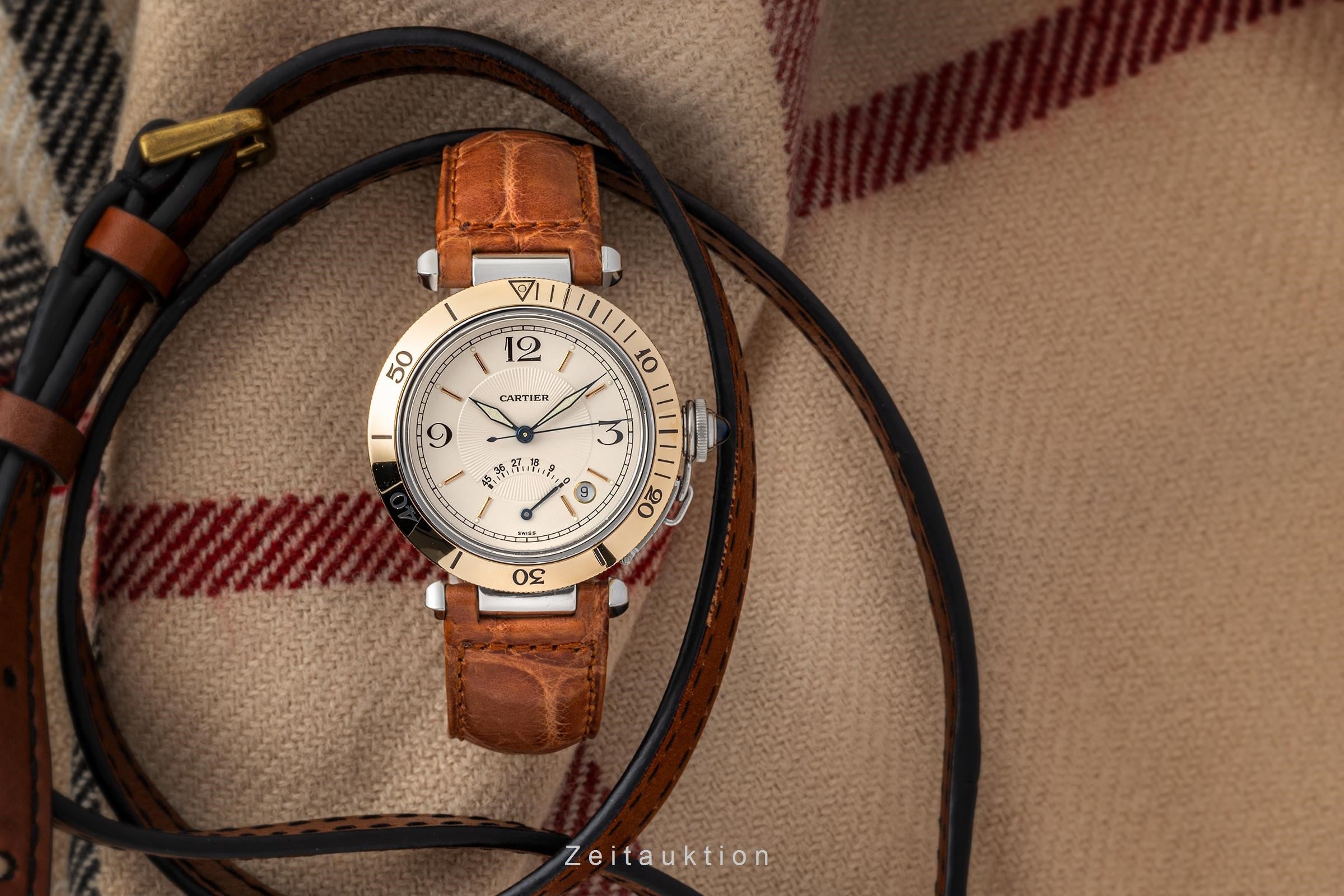 Cartier Pasha acciaio / oro automatismo orologio da uomo W3101255  1033  [2302035]