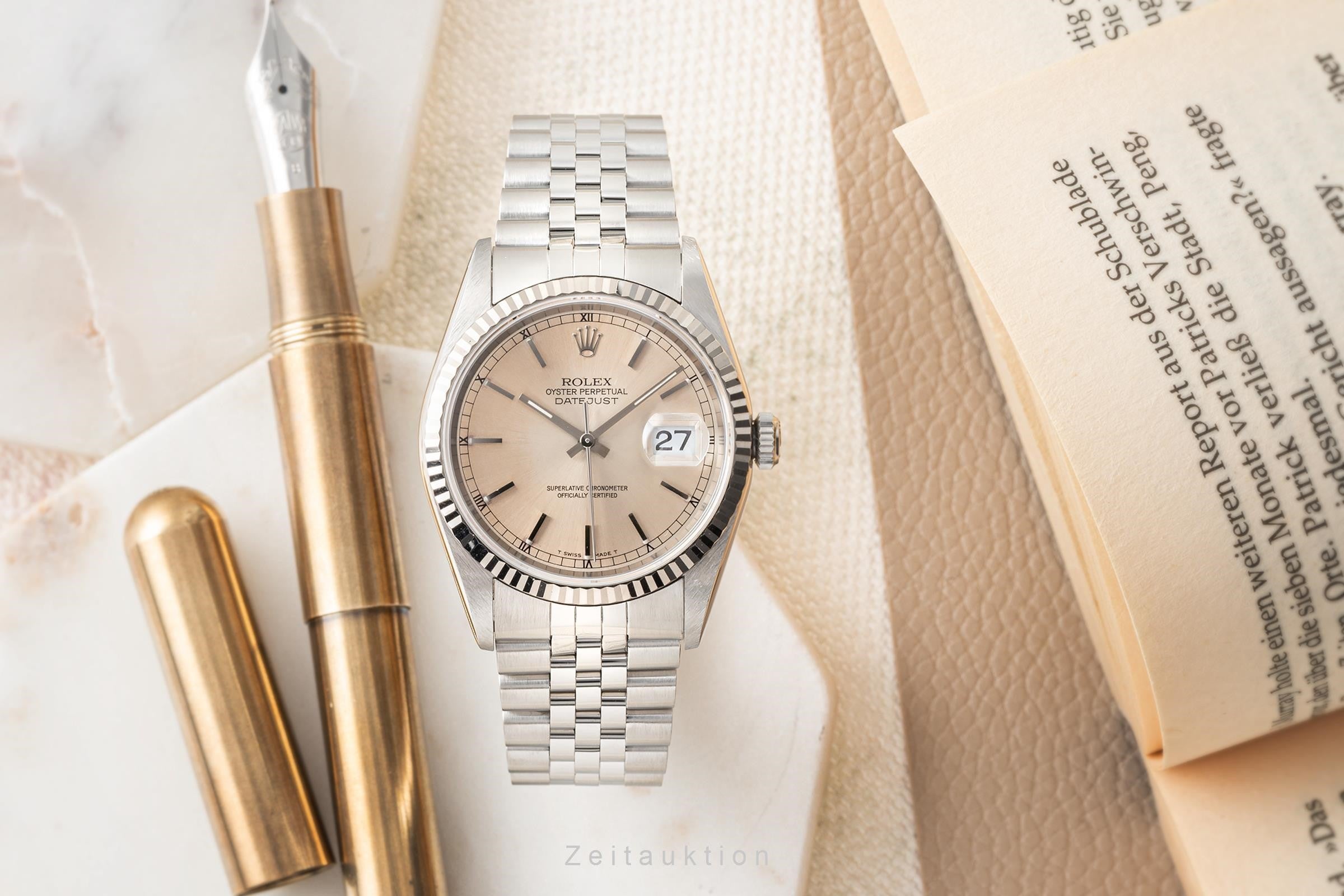 Rolex Datejust 36 Stahl / Weissgold Automatik Herrenuhr Ref. 16234 VP: 8750,- € [2302099]