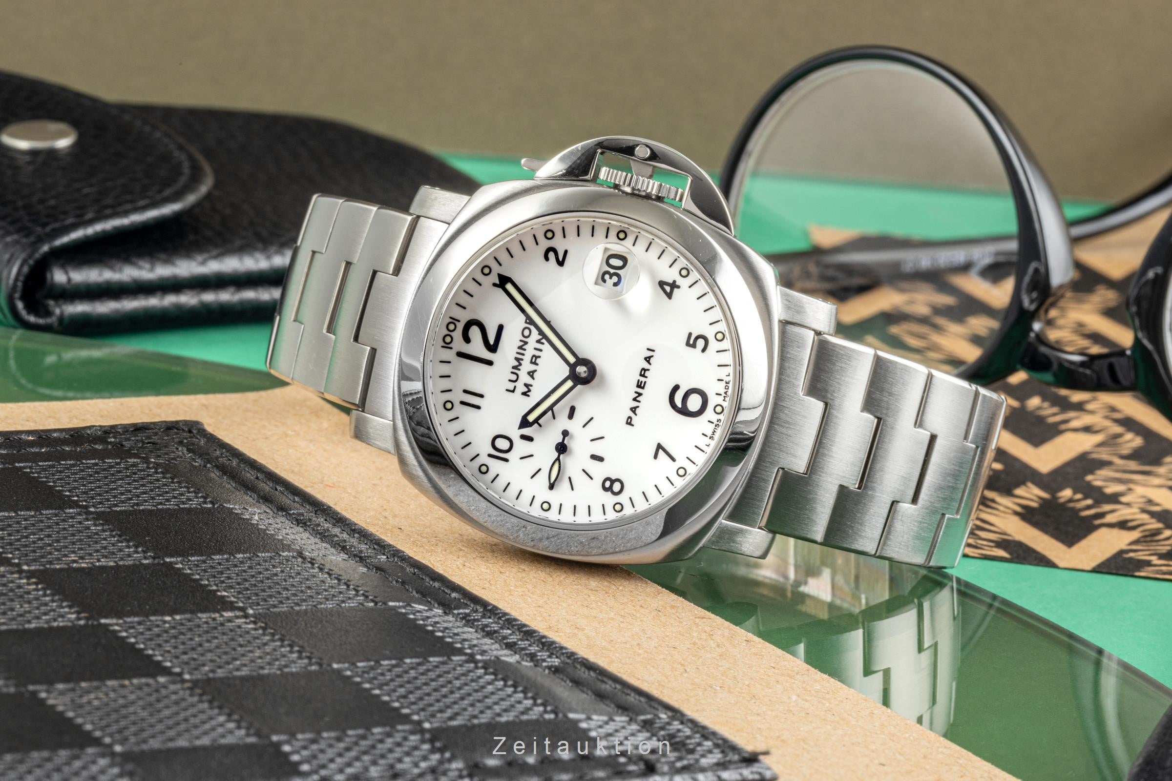 Panerai Luminor Marina Stahl Automatik Herrenuhr Ref. PAM00051 B&P VP: 7900,- € [2302230]