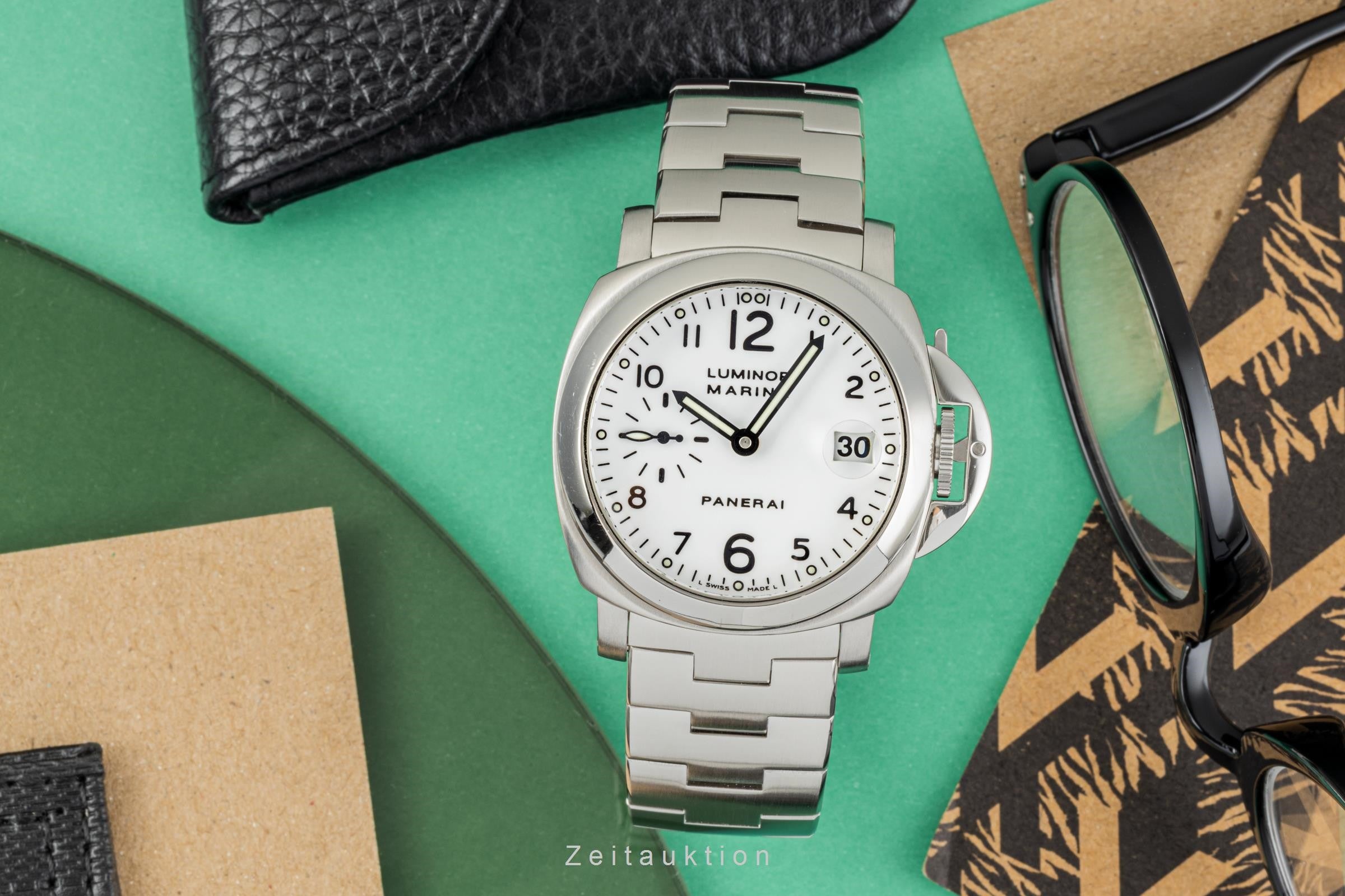 Panerai Luminor Marina Stahl Automatik Herrenuhr Ref. PAM00051 B&P VP: 7900,- € [2302230]