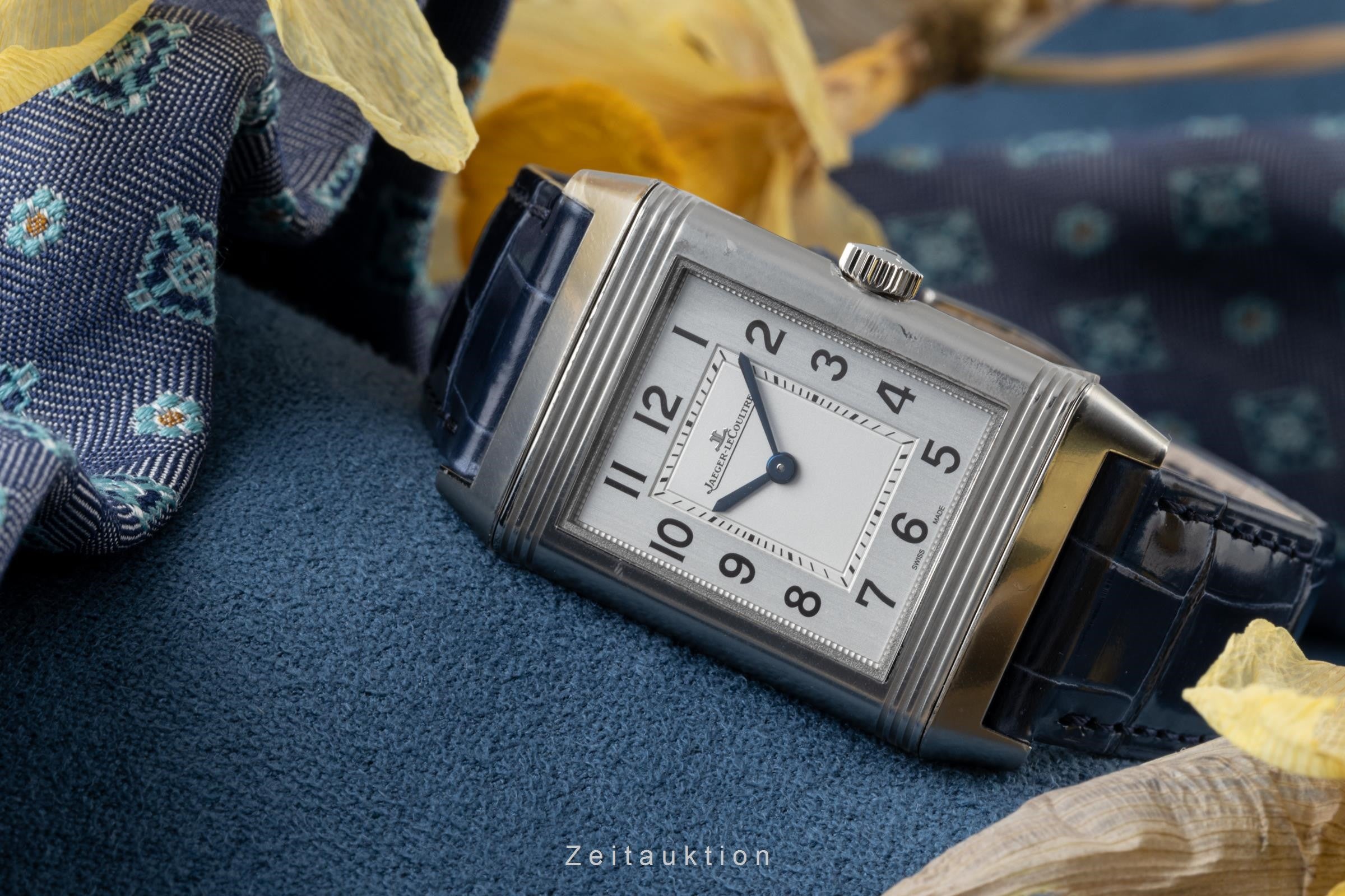 Jaeger LeCoultre Reverso acier quartz montre pour hommes Q2518540, 222.8.47 LP: 7750EUR  [2302241]